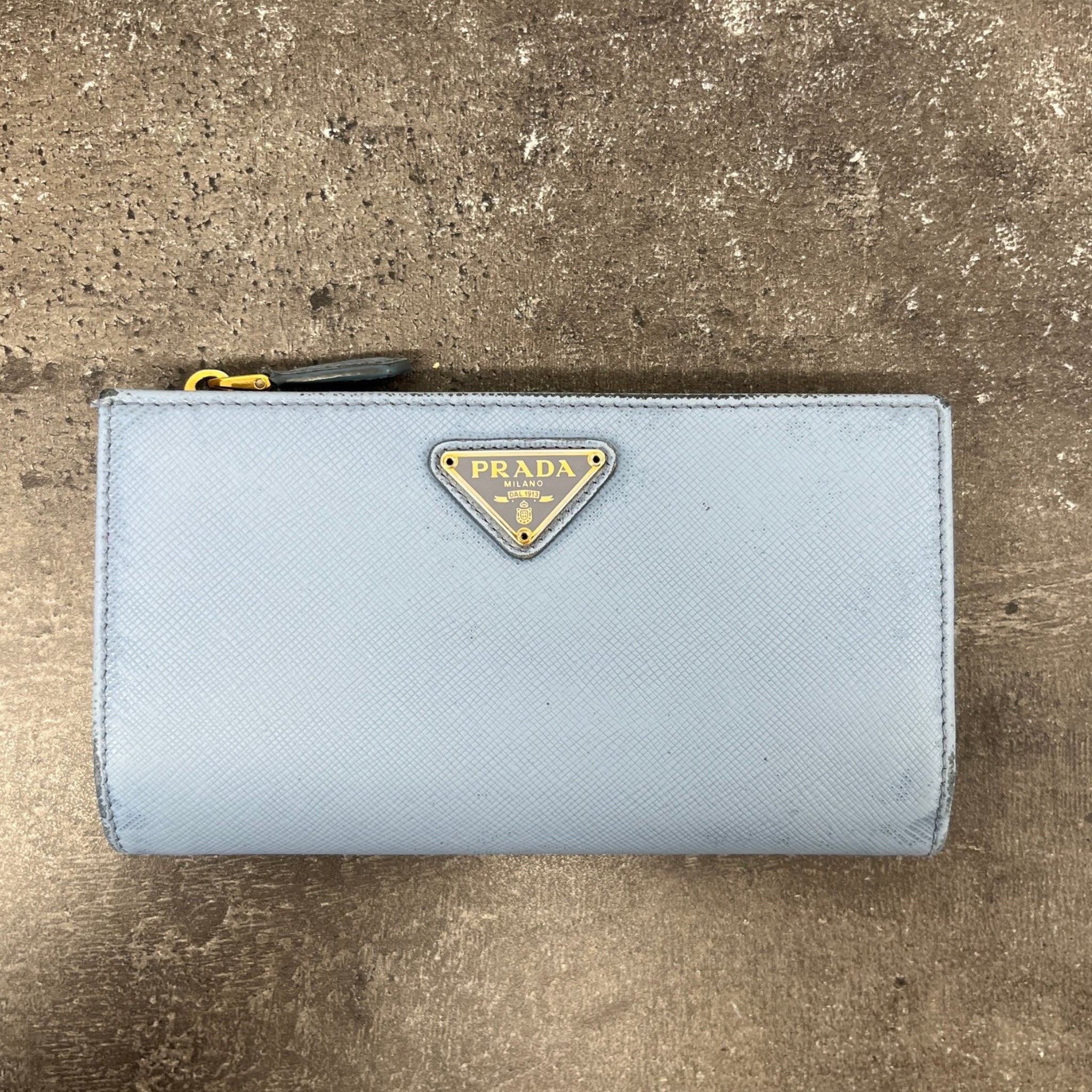 Women's Saffiano Zip Around Wallet Blue