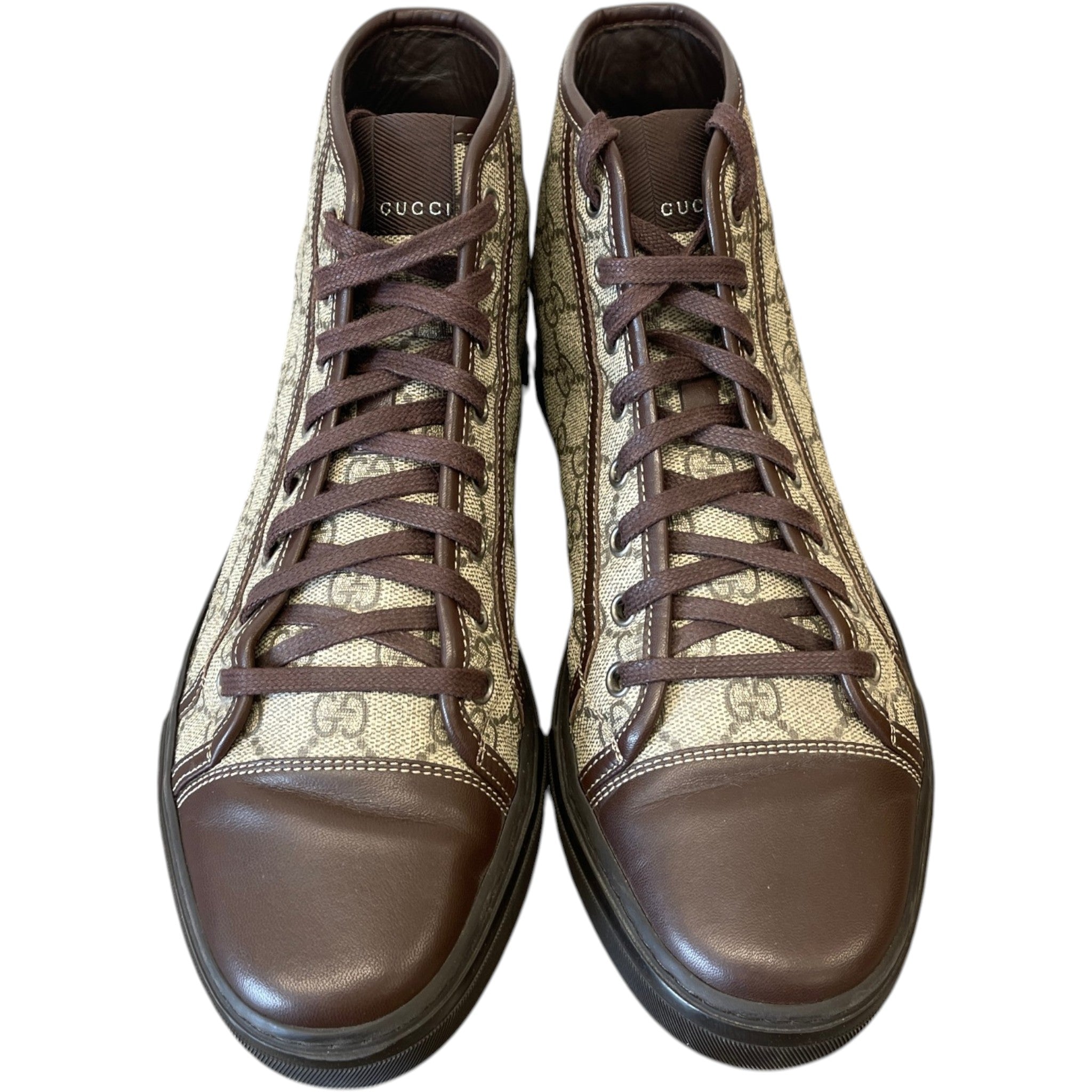 Men's Gg Supreme High Trainers Brown Size EU 41.5 / UK 7.5