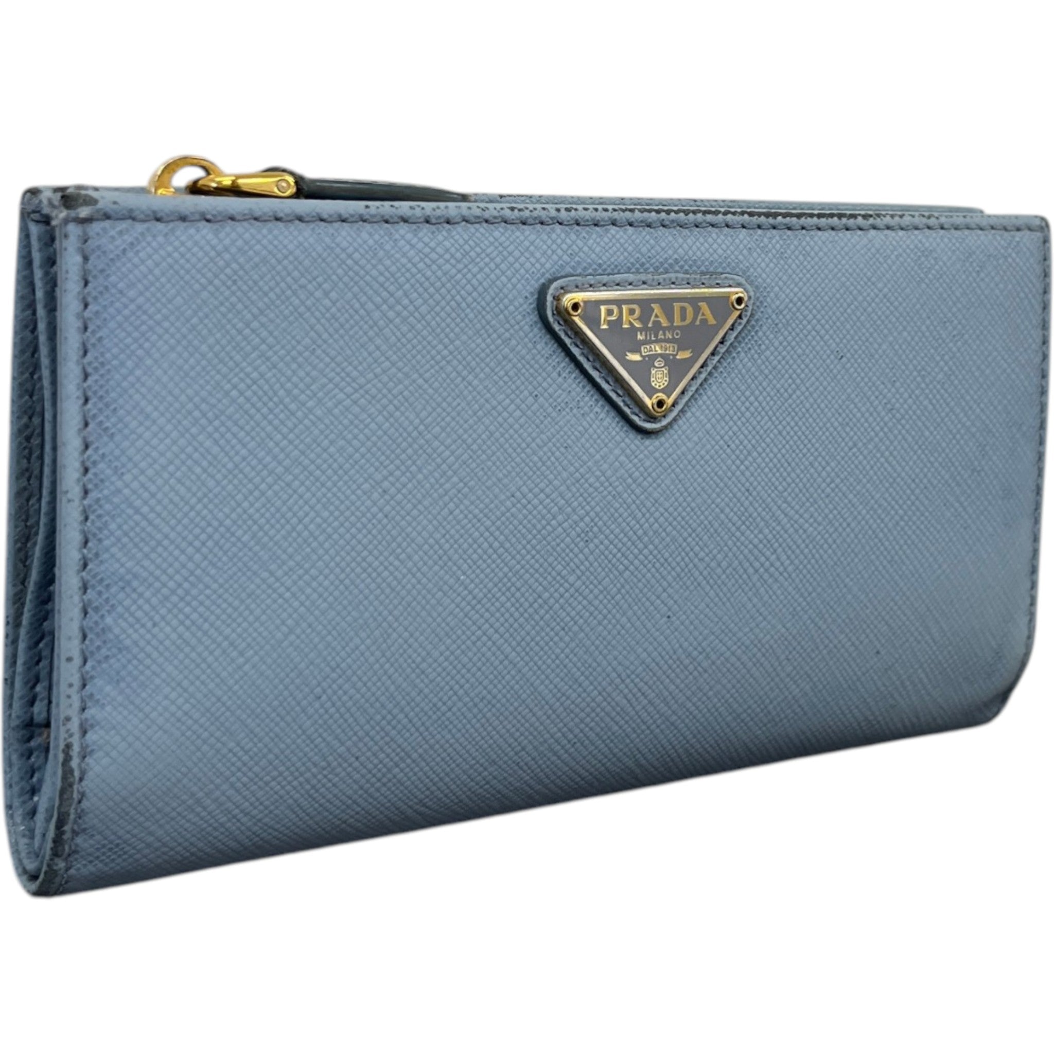 Women's Saffiano Zip Around Wallet Blue
