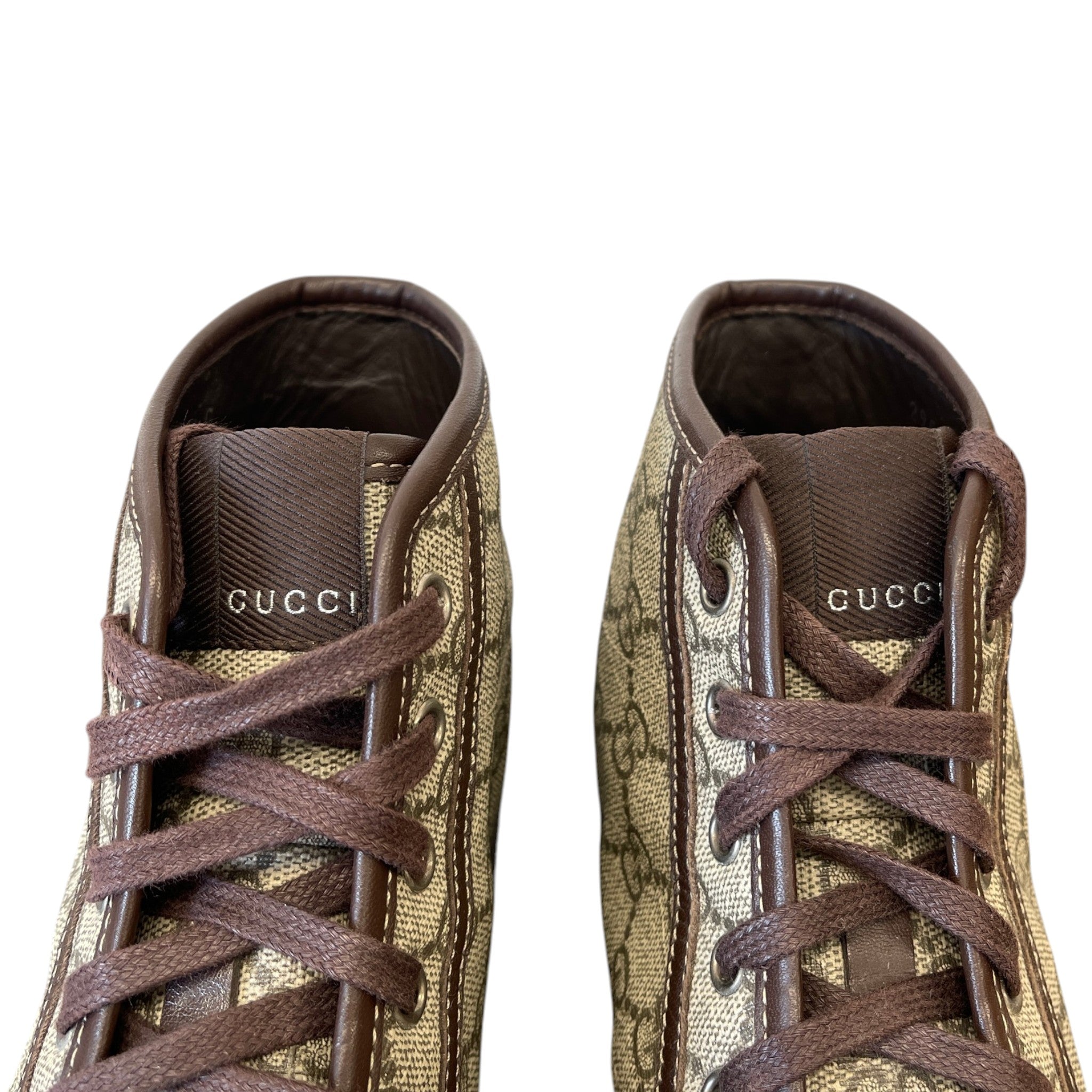 Men's Gg Supreme High Trainers Brown Size EU 41.5 / UK 7.5