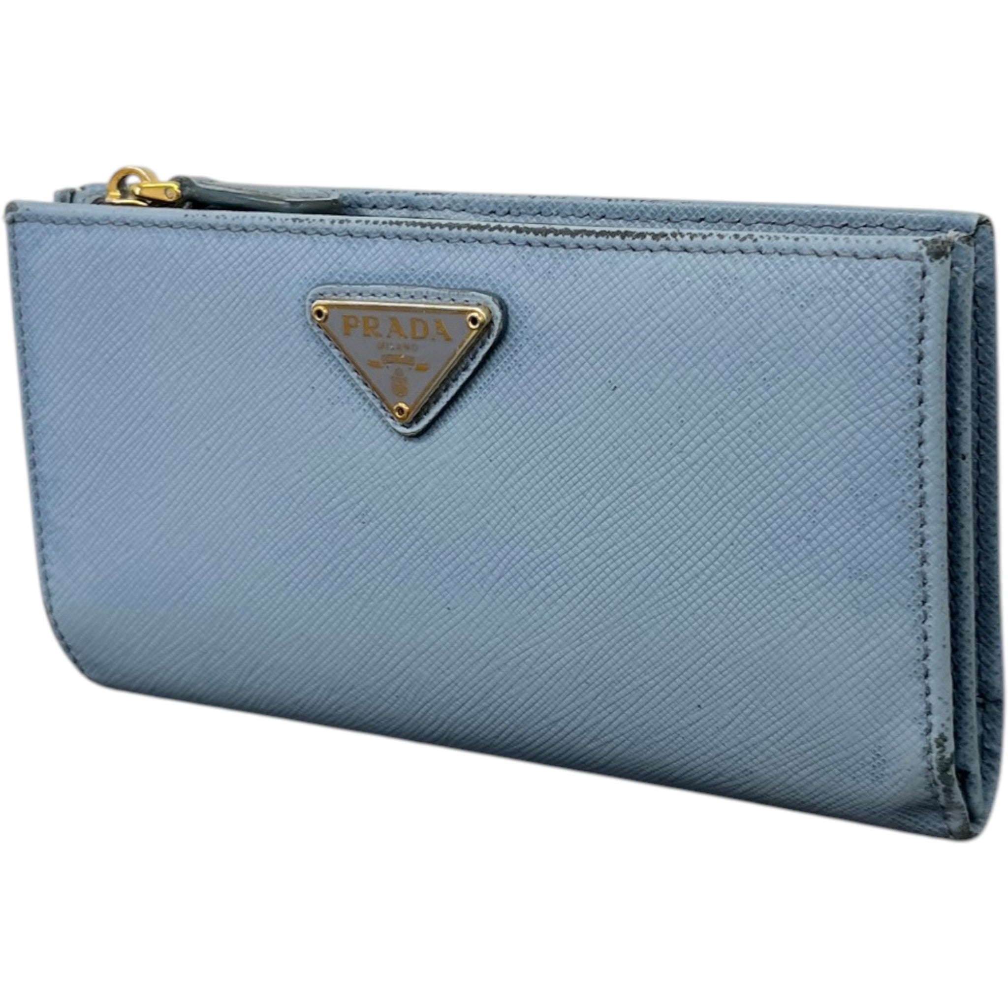 Women's Saffiano Zip Around Wallet Blue