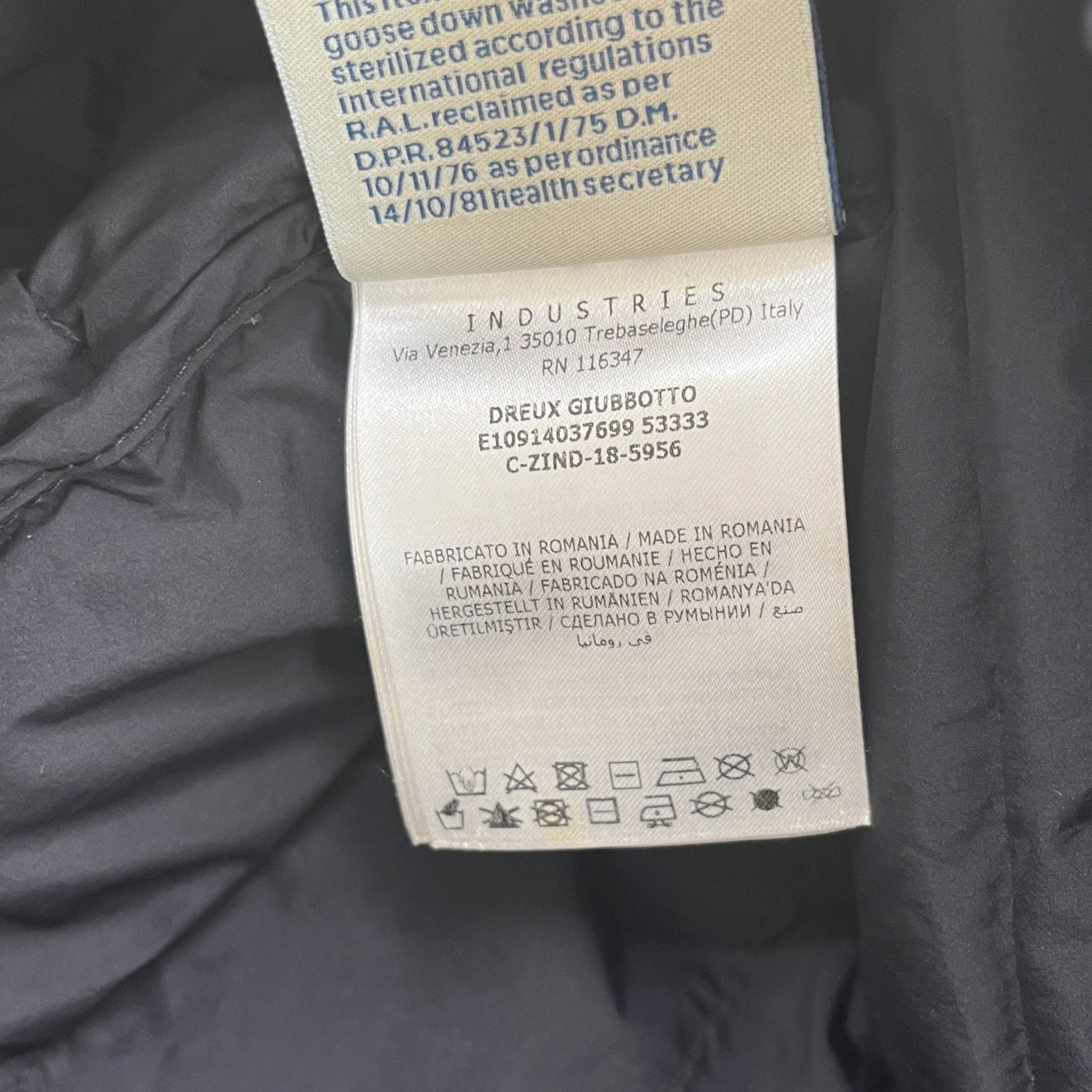 Men's Dreux Down Jacket Black Size 3 / L