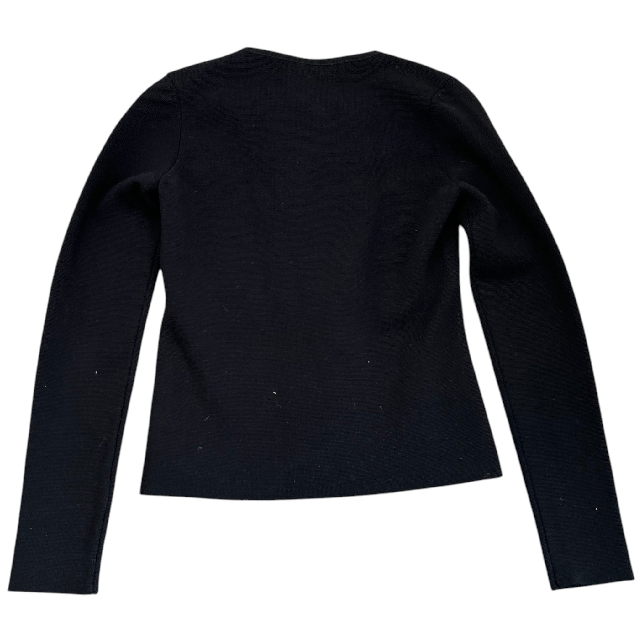 Women's Maglione Tricot Cardigan Jacket Black Size S