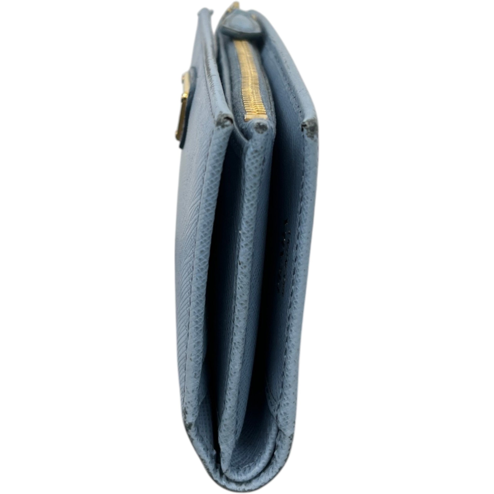 Women's Saffiano Zip Around Wallet Blue