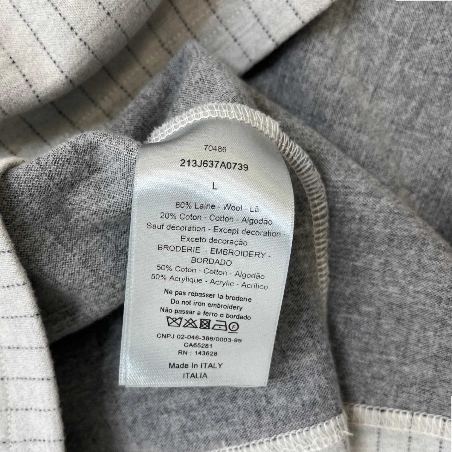 Men's Atelier T-Shirt Grey Size L