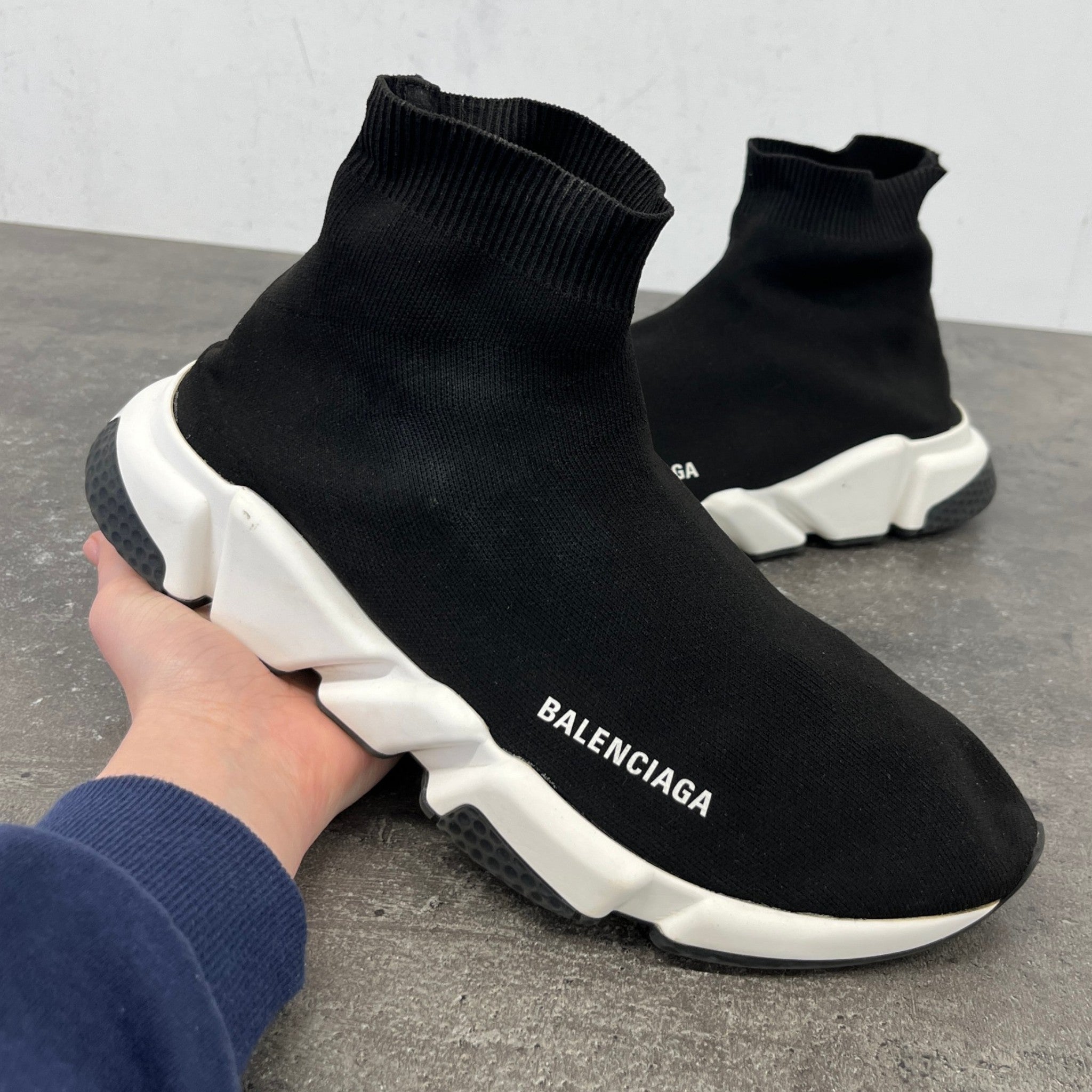 Men's Speed Sock High Trainers Black Size EU 42 / UK 8