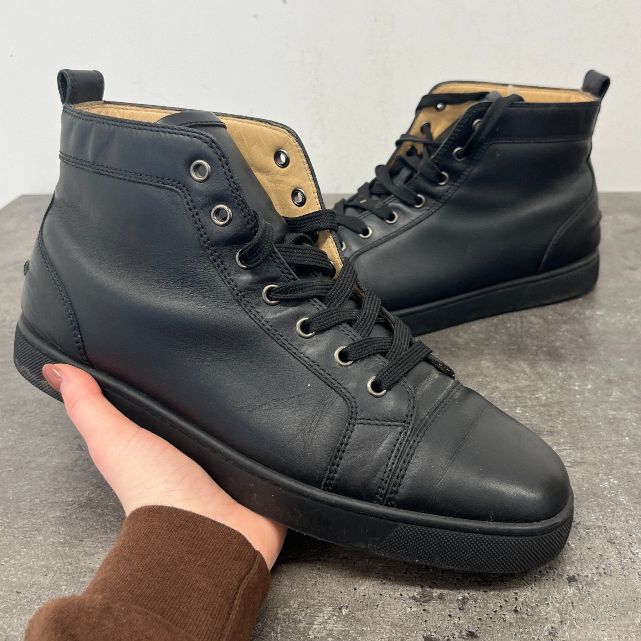 Men's Louis Flat High Trainers Black Size EU 43 / UK 9