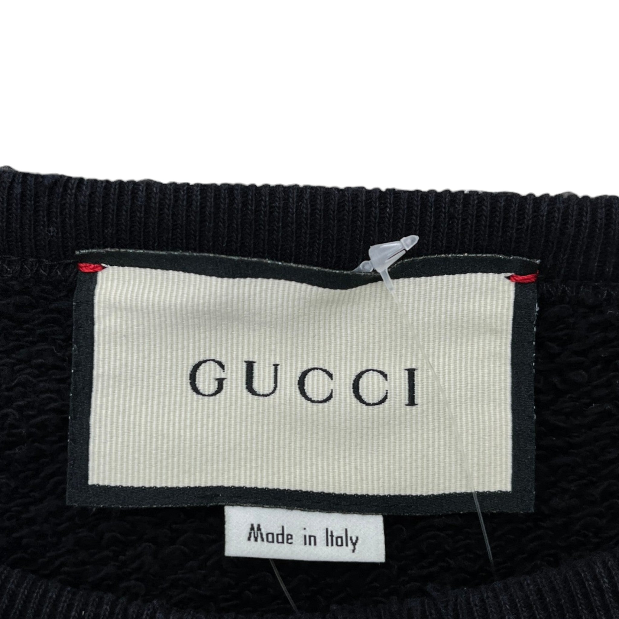 Men's Distressed Logo Print Sweatshirt Black Size M