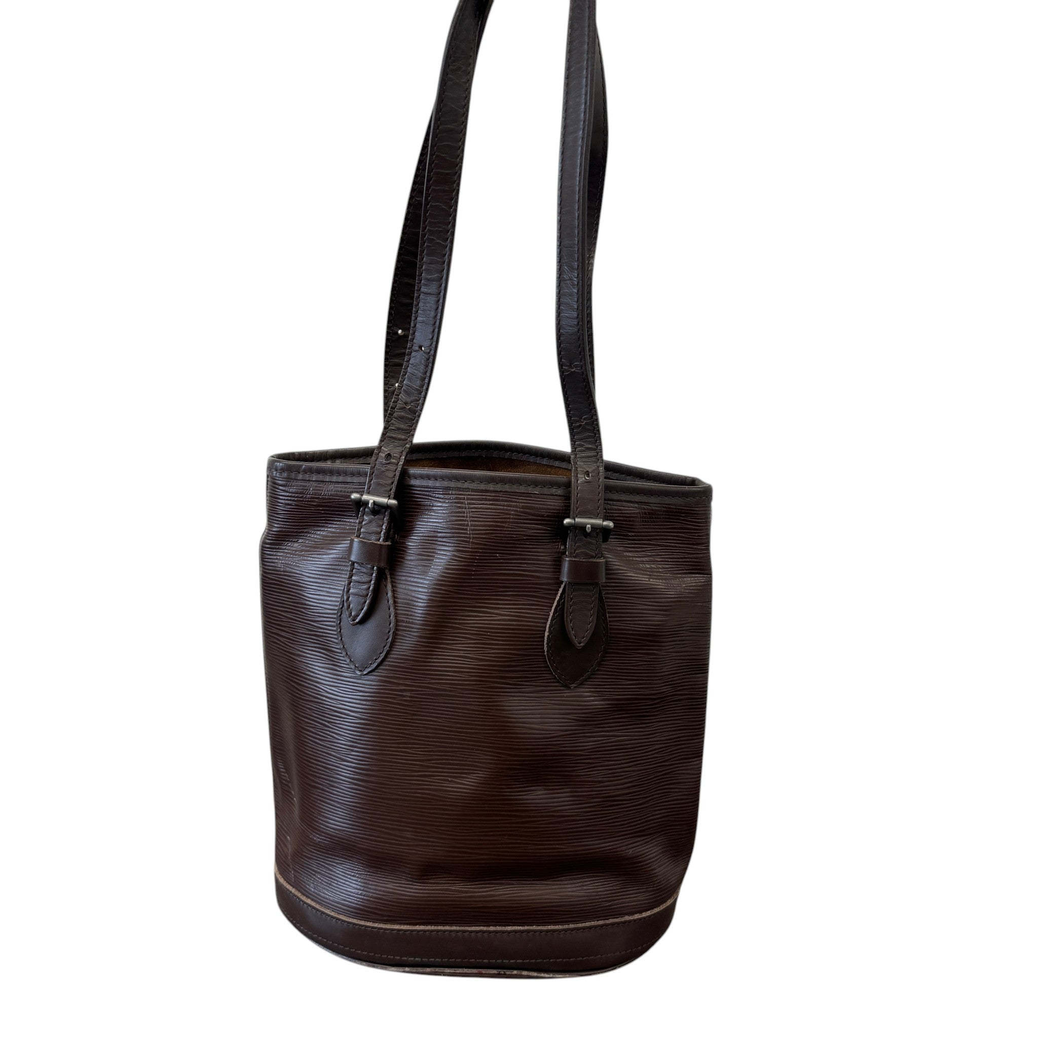 Women's Epi Petit Bucket Bag Brown
