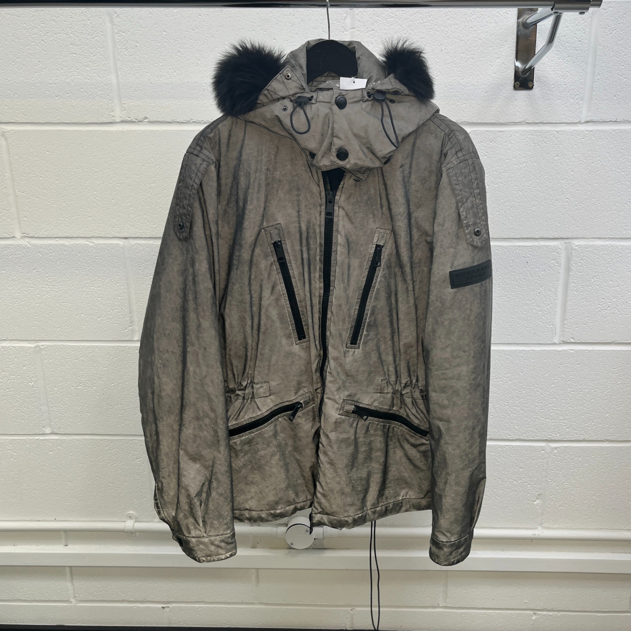 Men's Sport Reflective Jacket Silver Size XL