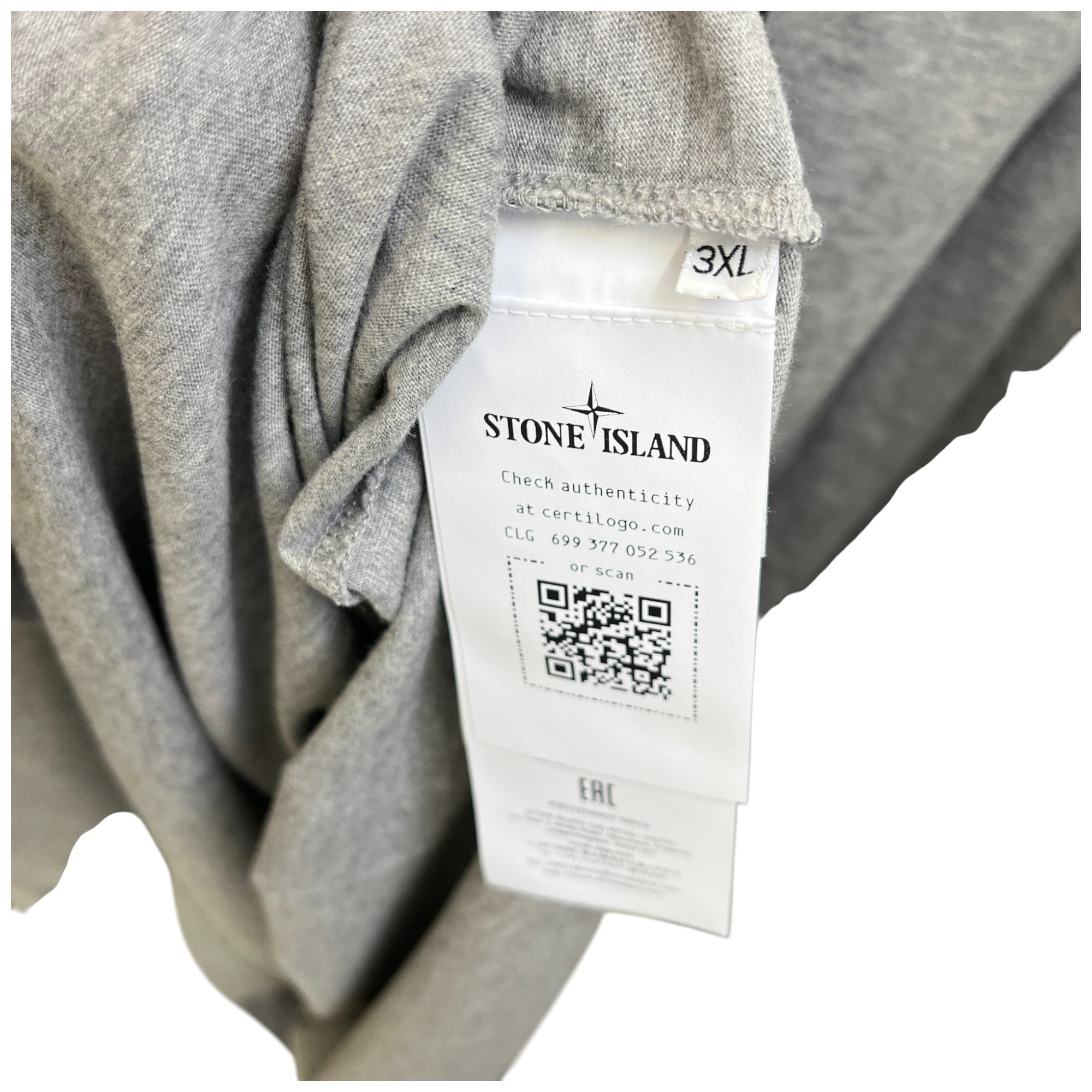 Men's Compass Patch T-Shirt Grey Size XXXL