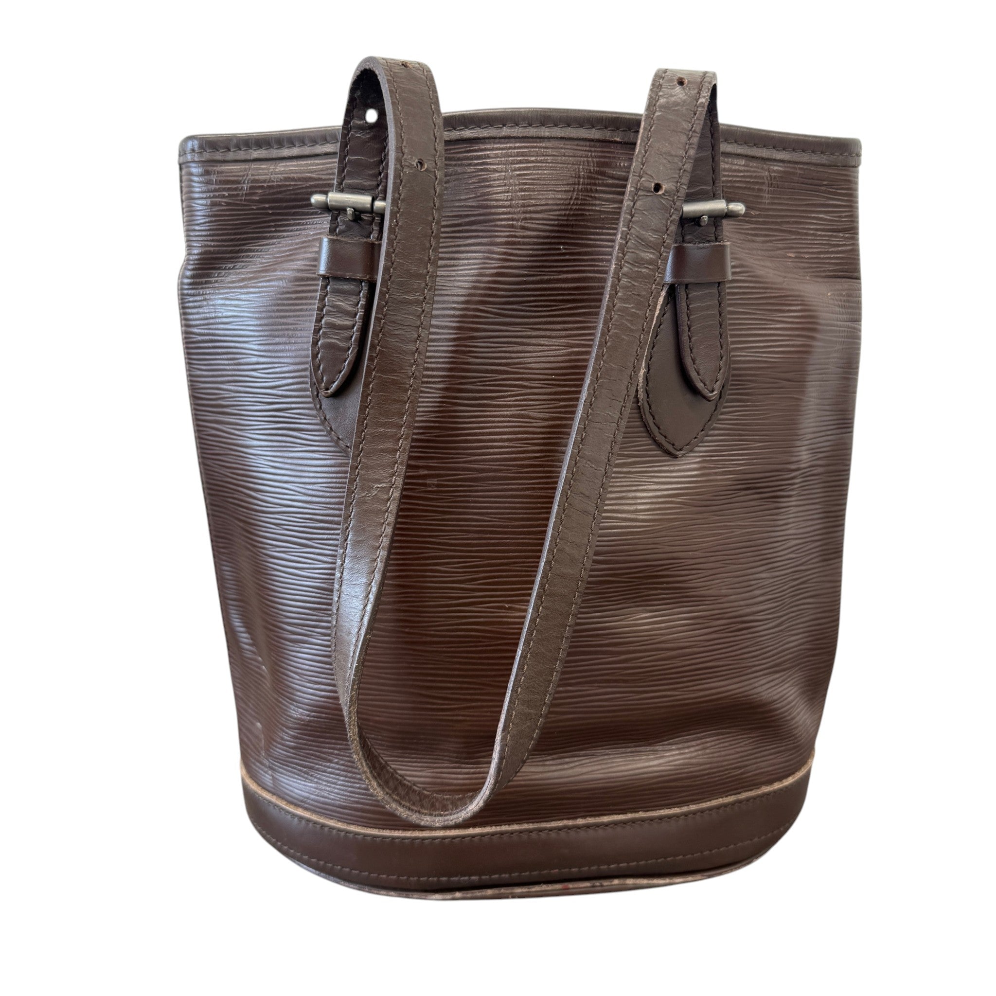 Women's Epi Petit Bucket Bag Brown