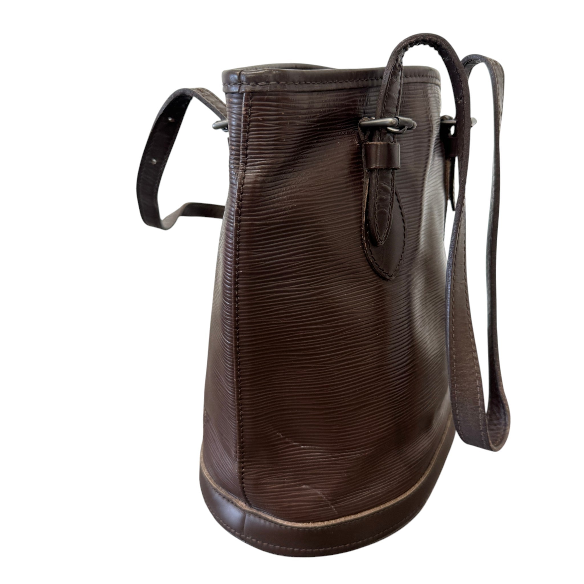 Women's Epi Petit Bucket Bag Brown