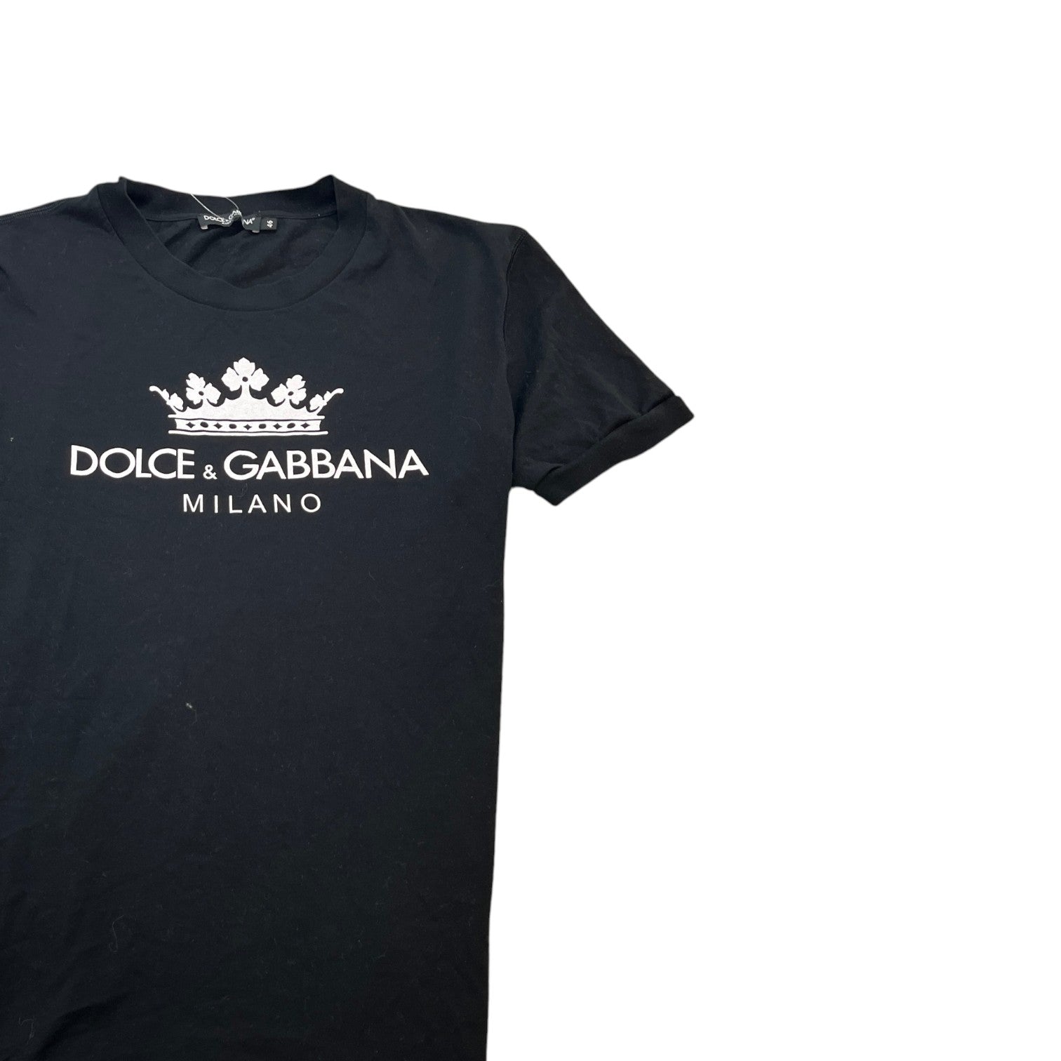 Men's Logo Print T-Shirt Black Size IT 46 / UK S