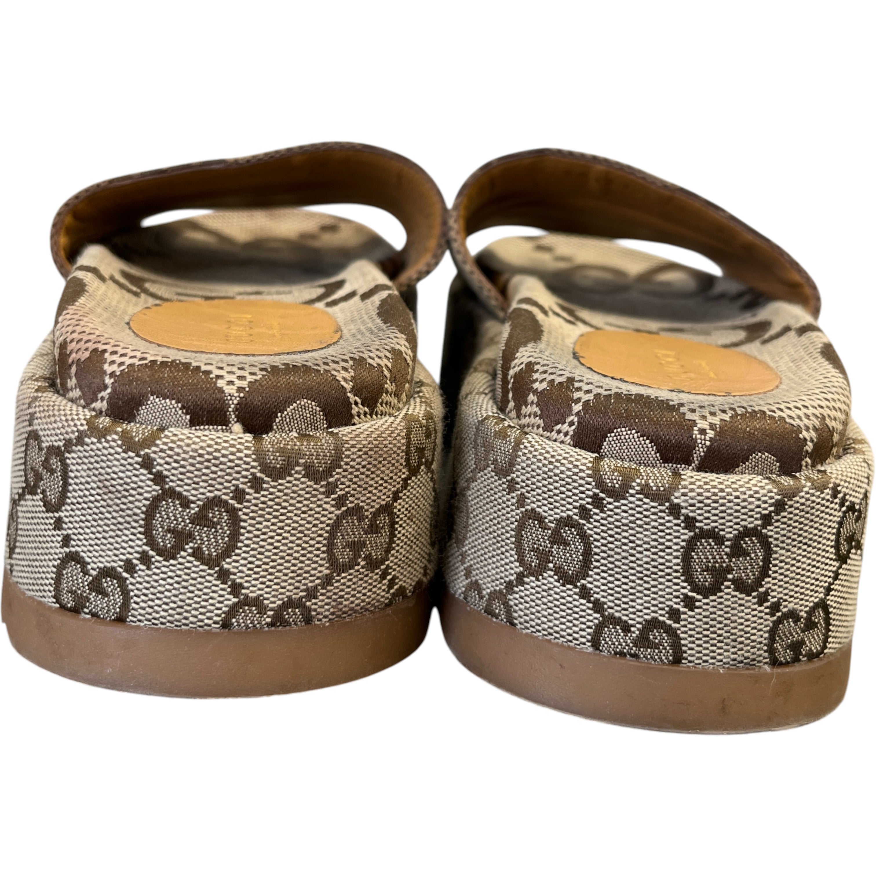 Women's Gg Platform Slide Sandals Beige Size EU 37 / UK 4