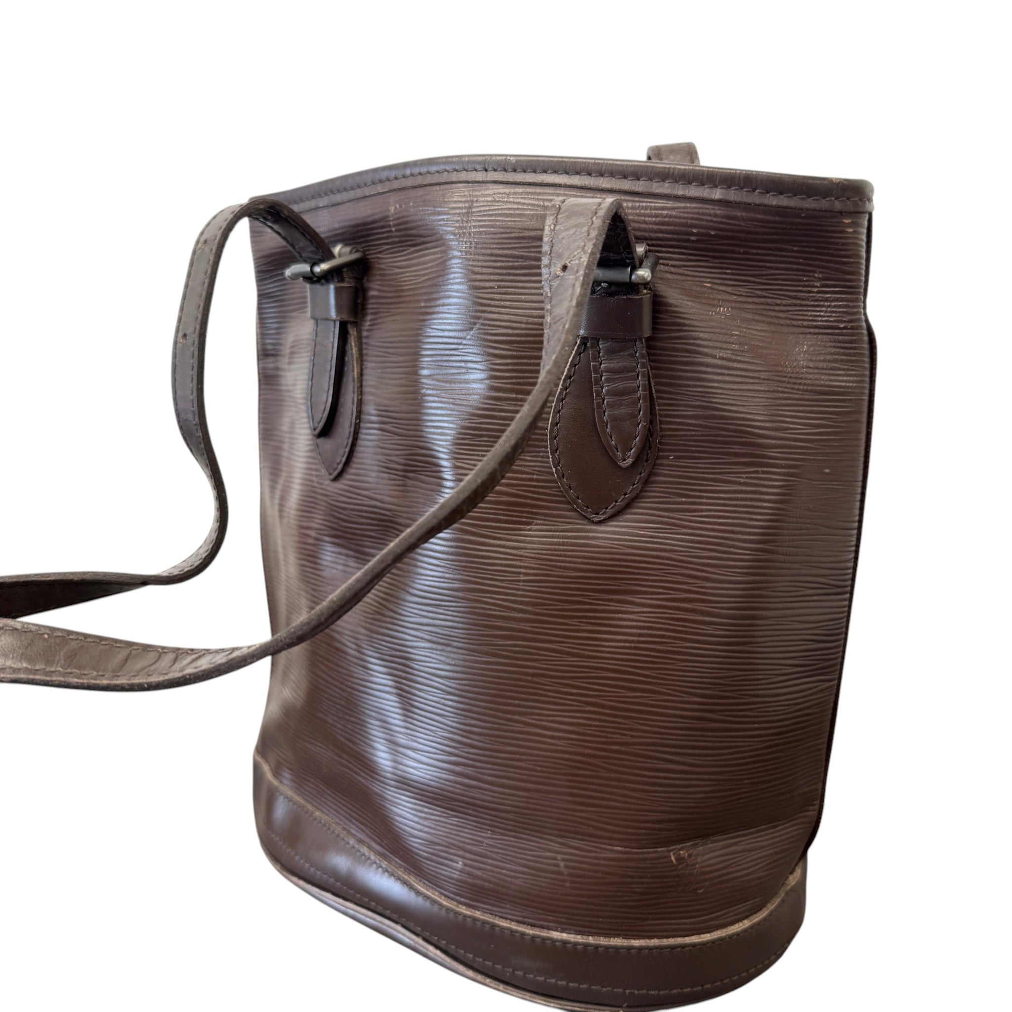 Women's Epi Petit Bucket Bag Brown