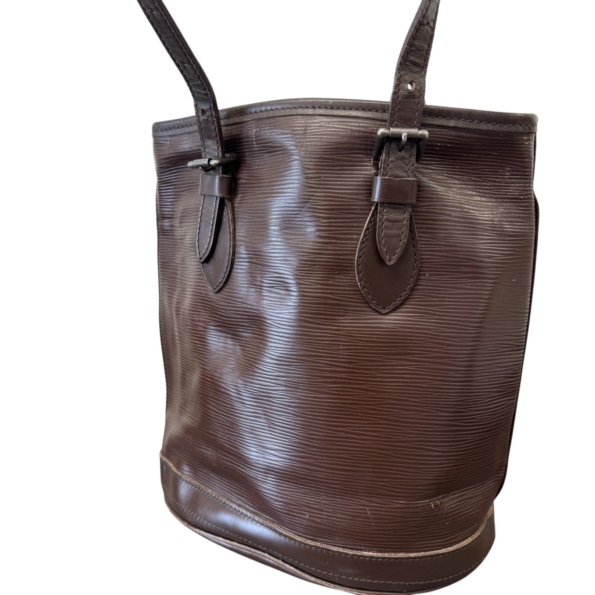 Women's Epi Petit Bucket Bag Brown