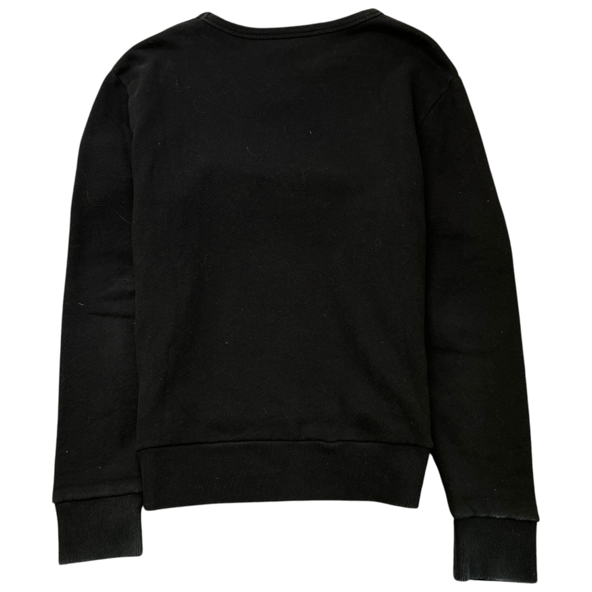 Men's Distressed Logo Print Sweatshirt Black Size M