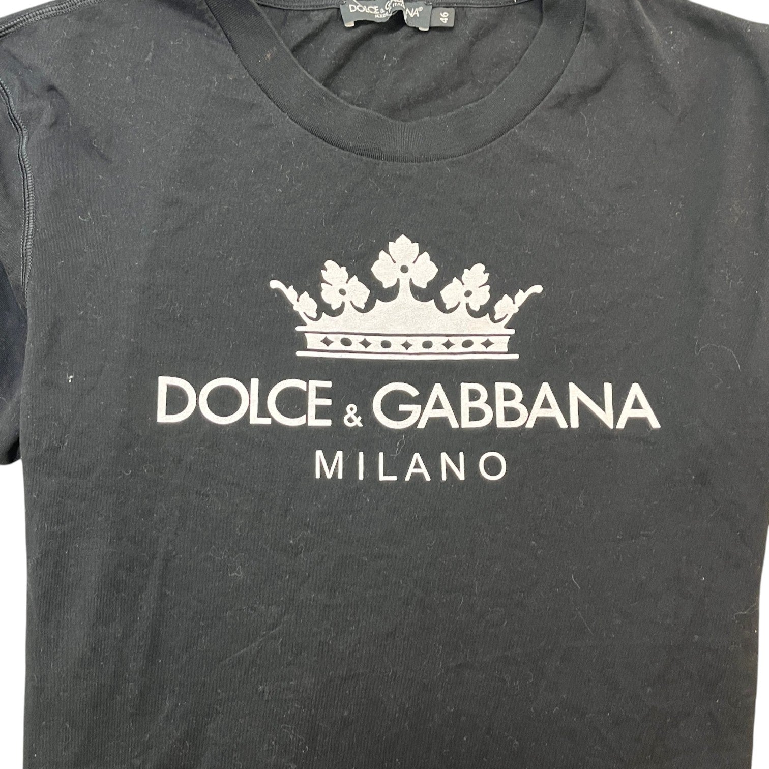 Men's Logo Print T-Shirt Black Size IT 46 / UK S