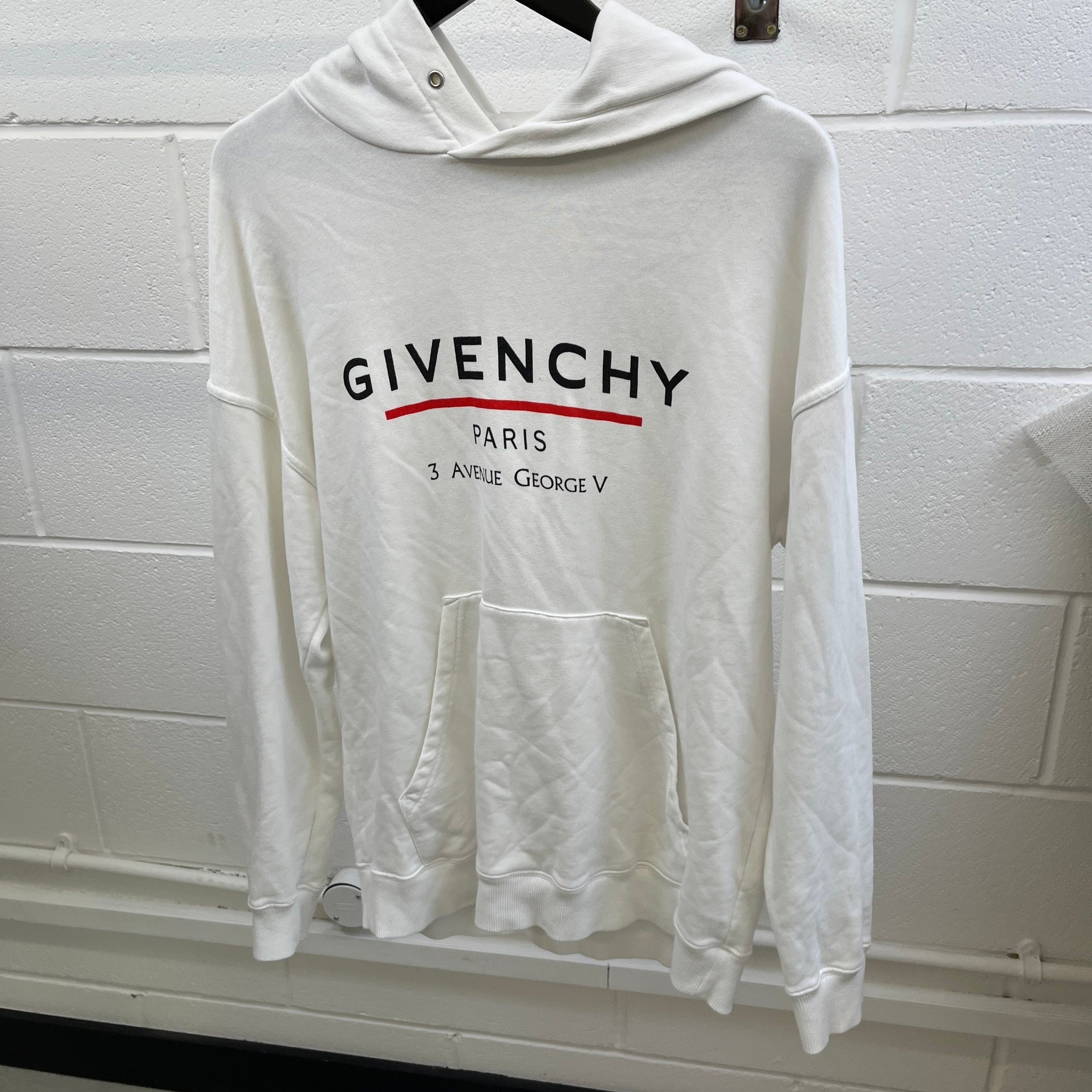 Men's 3 Avenue George V Hoodie White Size S
