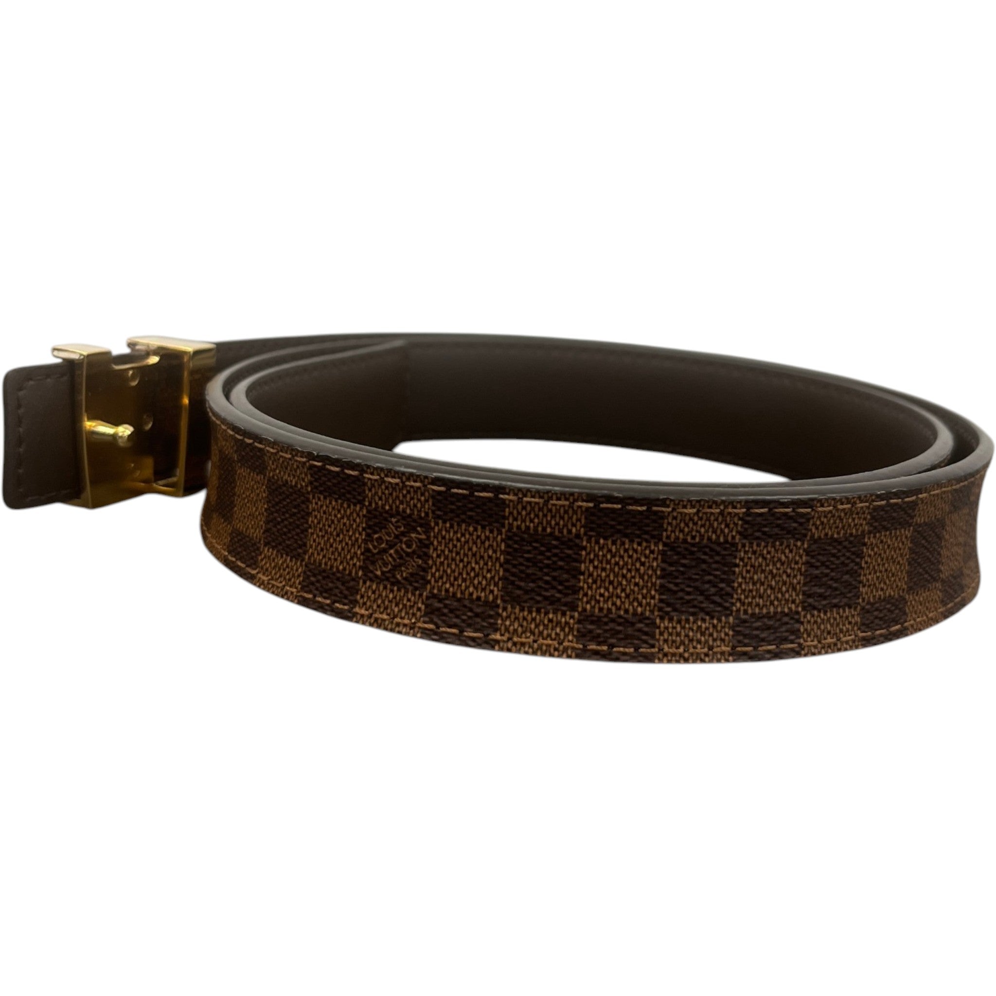 Women's Damier Ebene Belt Brown Size Waist 32"
