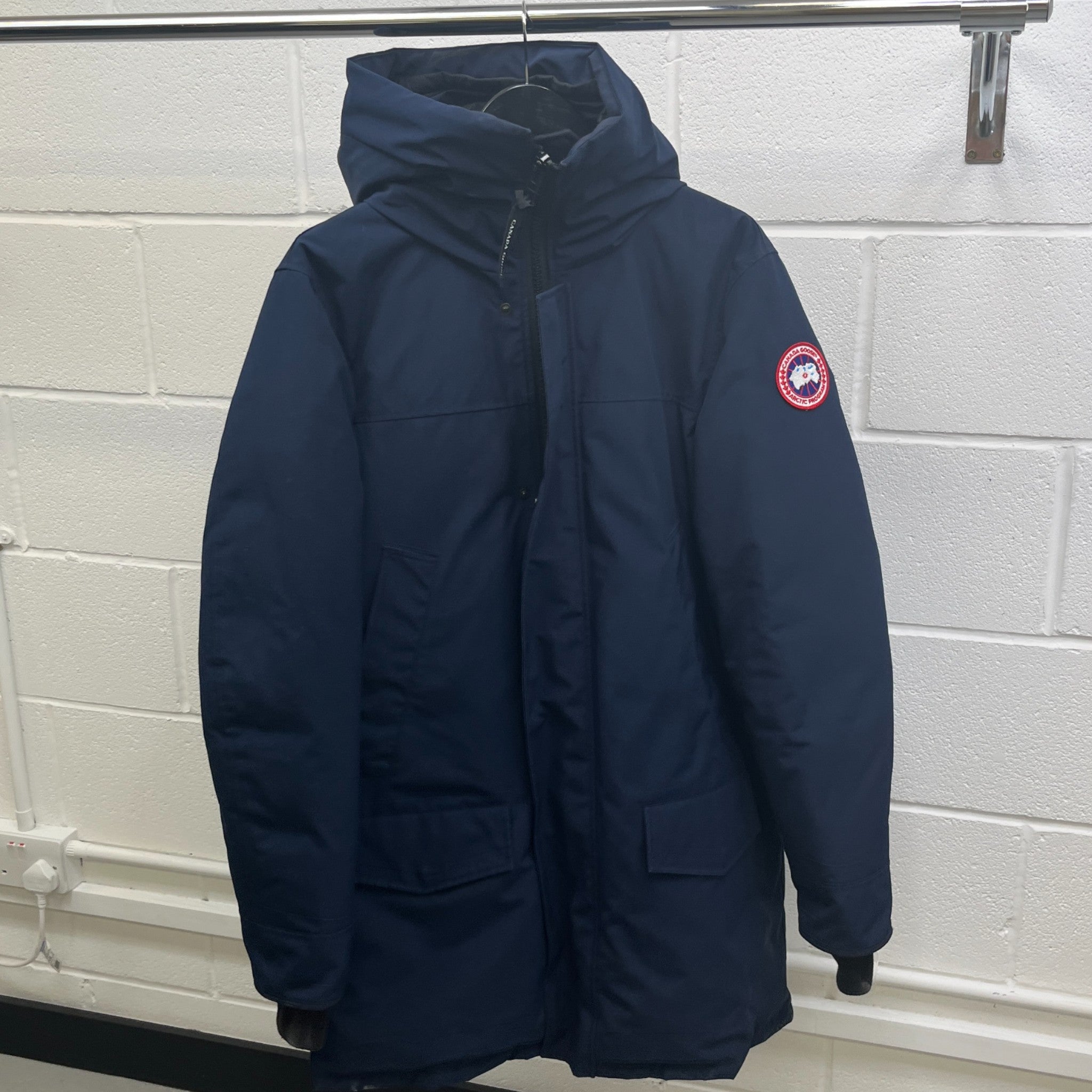 Men's Langford Parka Down Jacket Navy Size L