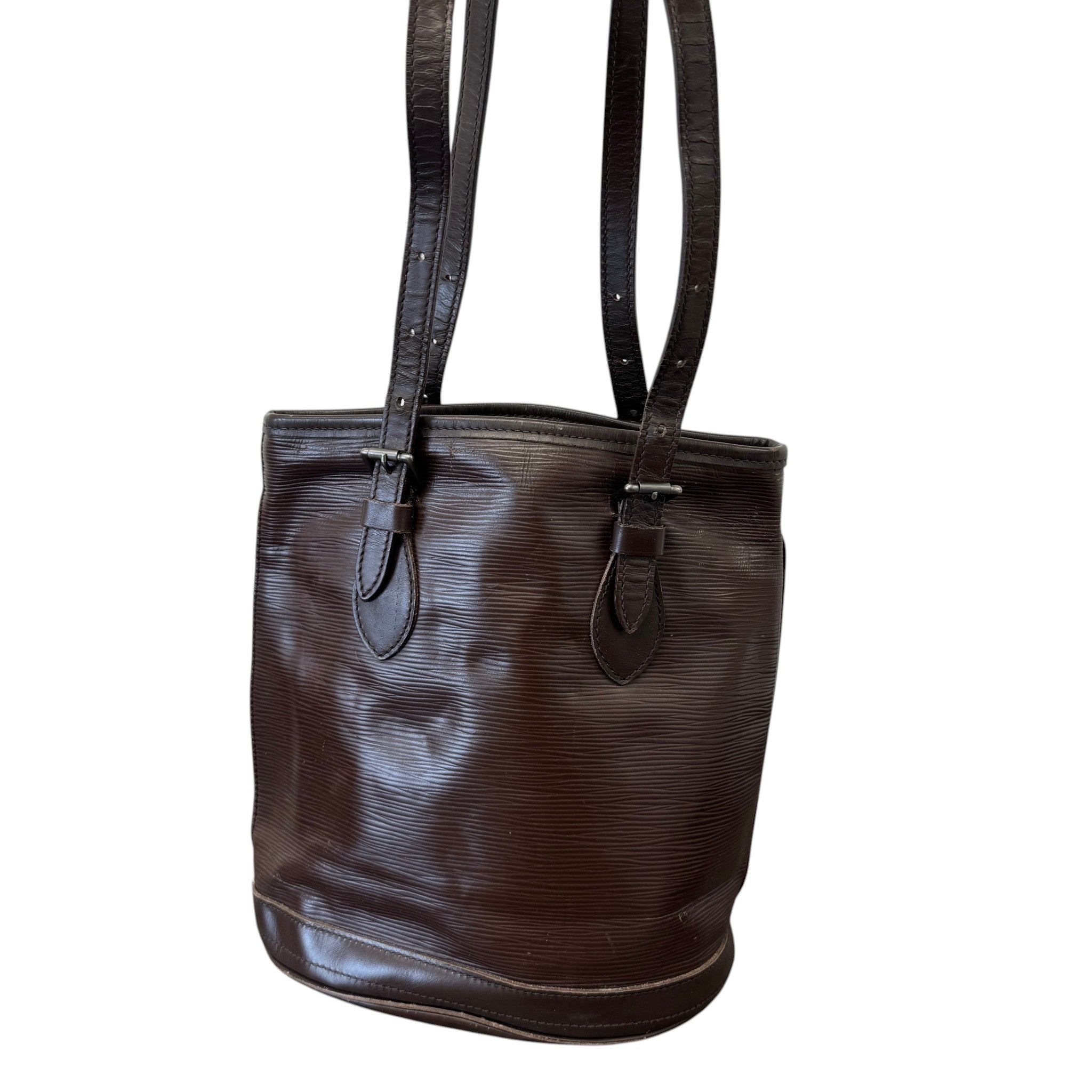 Women's Epi Petit Bucket Bag Brown