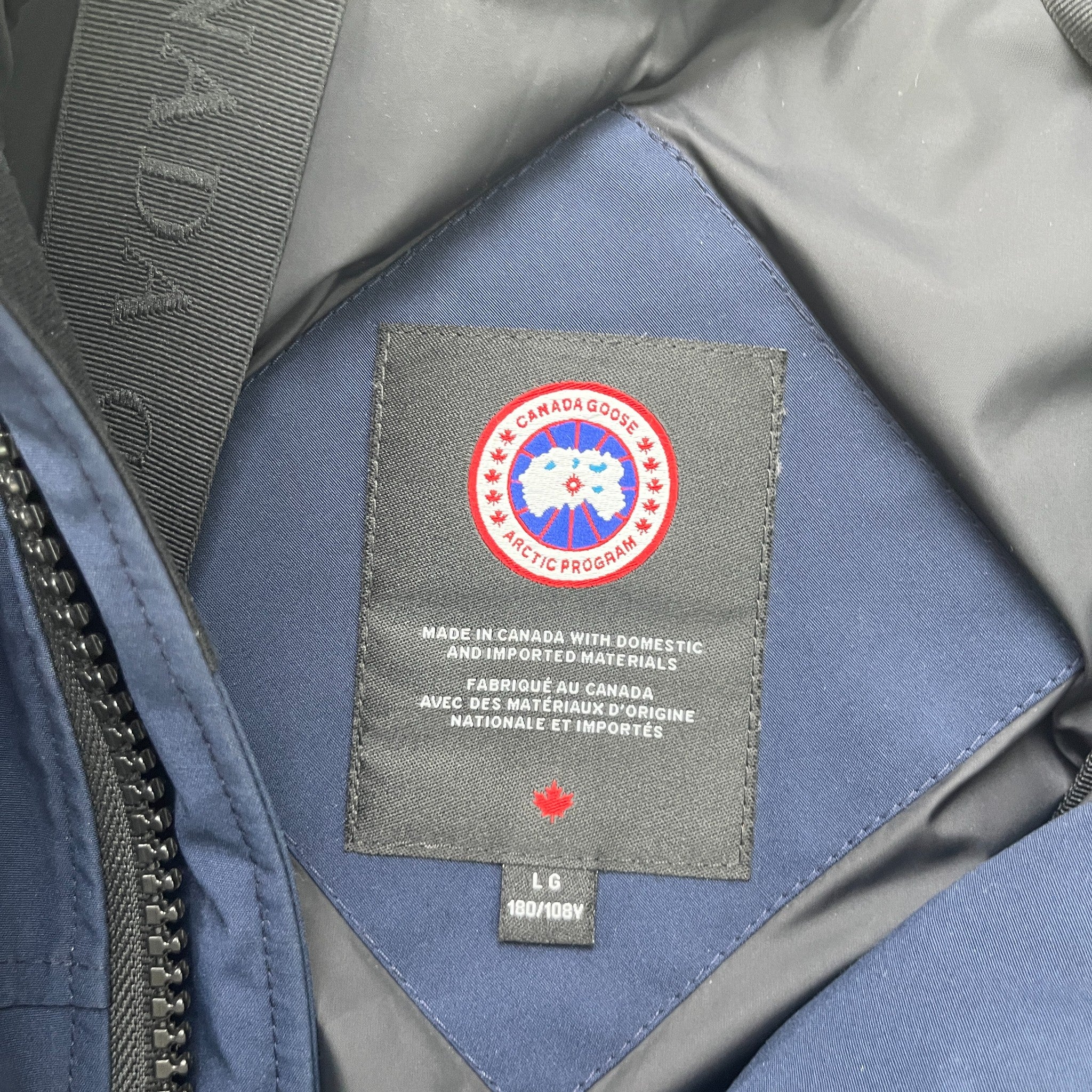 Men's Langford Parka Down Jacket Navy Size L