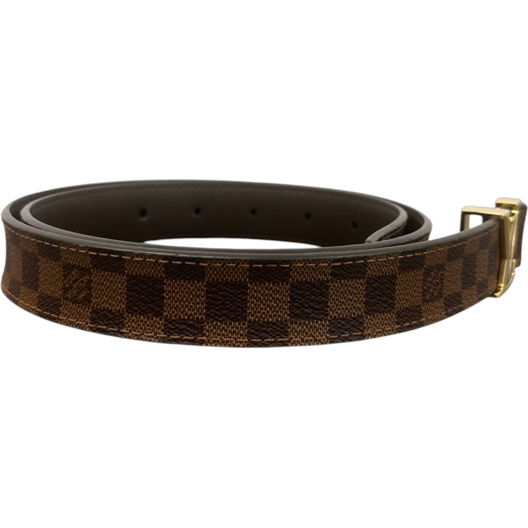 Women's Damier Ebene Belt Brown Size Waist 32"