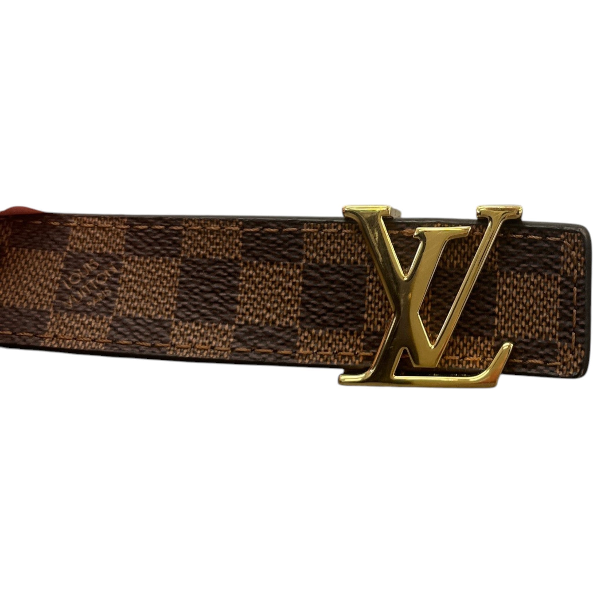 Women's Damier Ebene Belt Brown Size Waist 32"