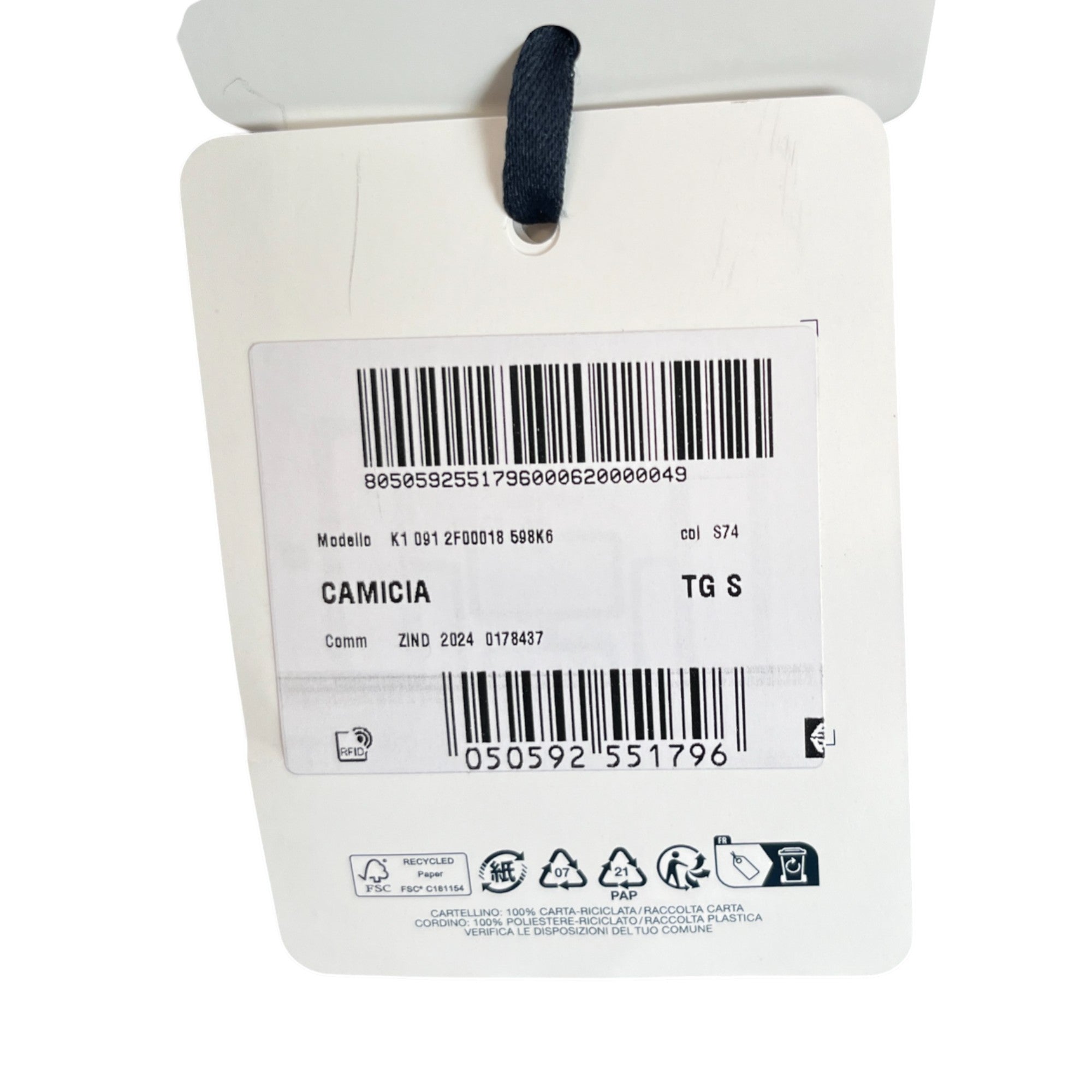 Men's Camica Short Sleeve Shirt Navy Size S