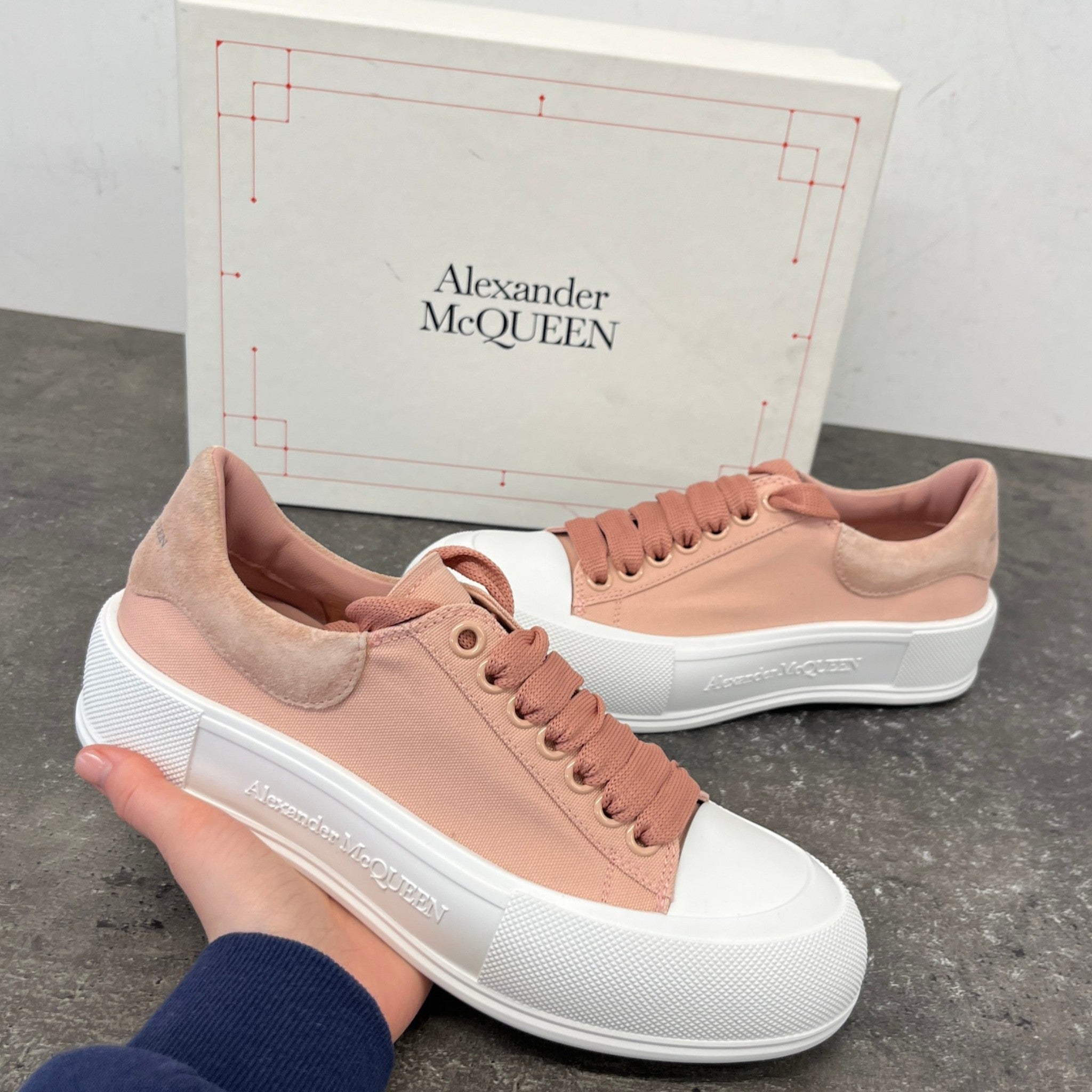 Women's Deck Plimsoll Low Trainers Pink Size EU 39 / UK 6