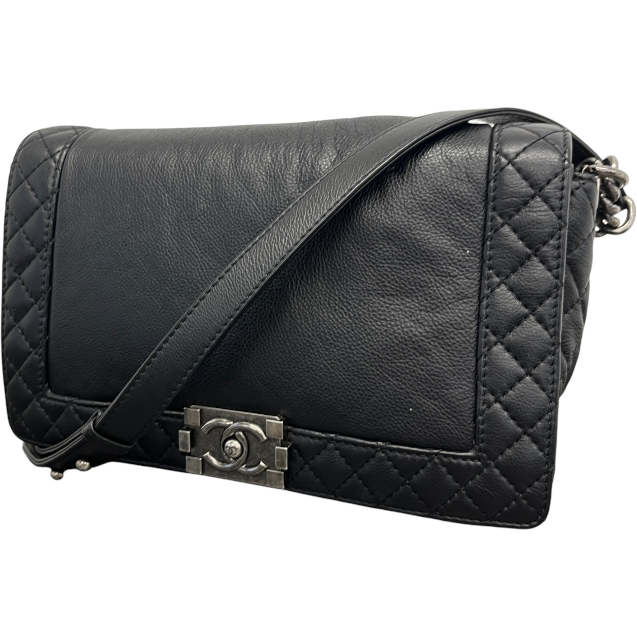 Women's Medium Boy Reverso Flap Bag Black