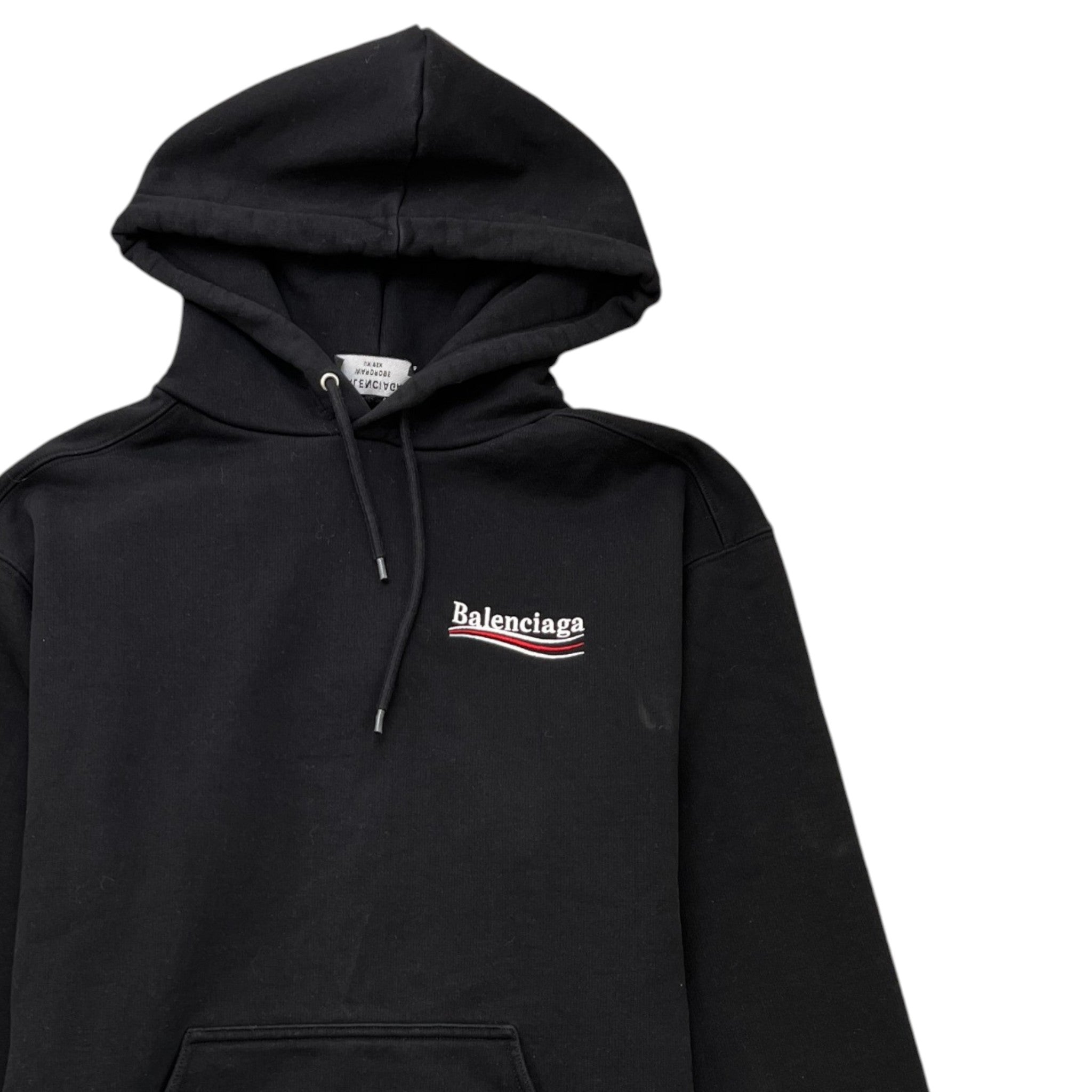 Men's Embroidered Logo Hoodie Black Size S