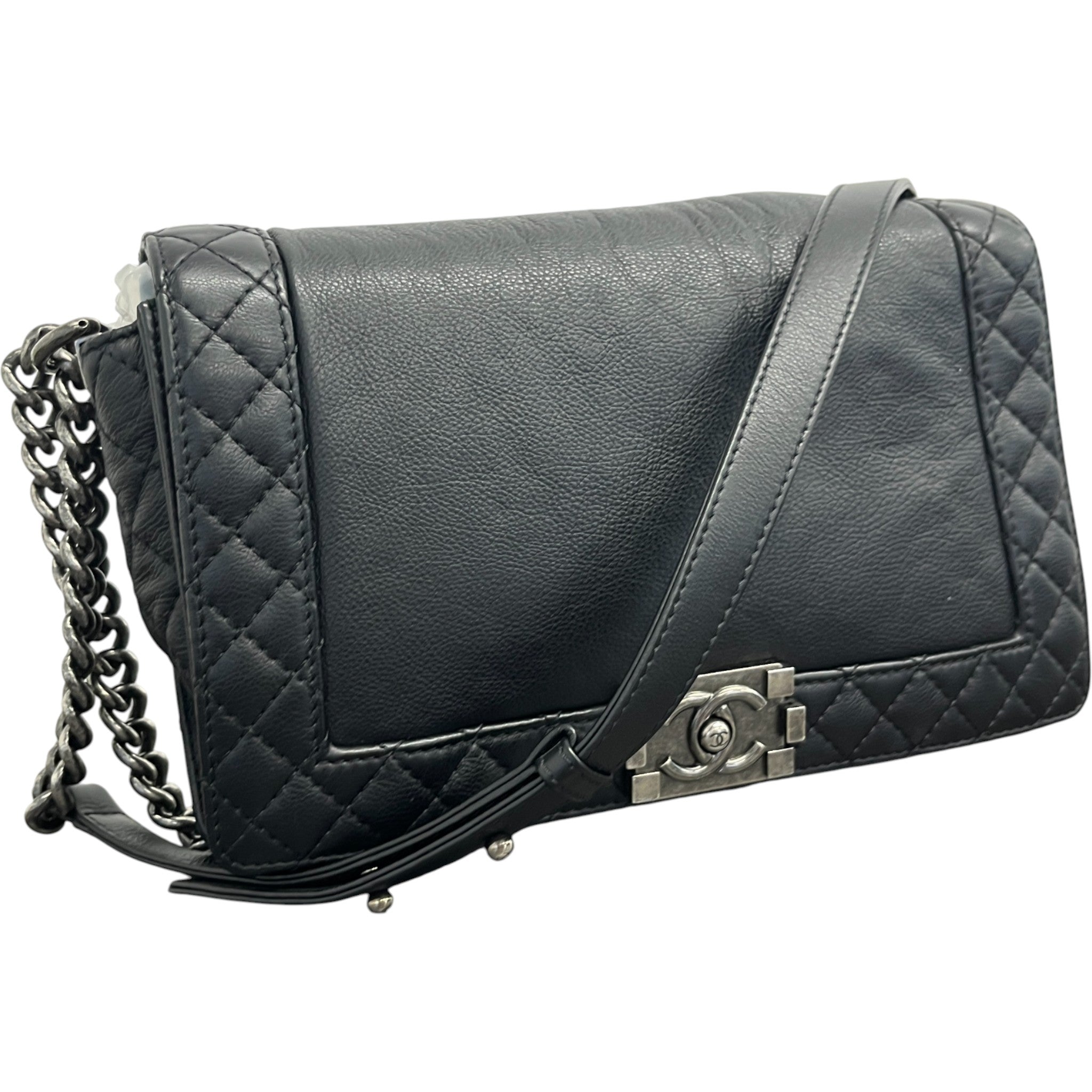 Women's Medium Boy Reverso Flap Bag Black