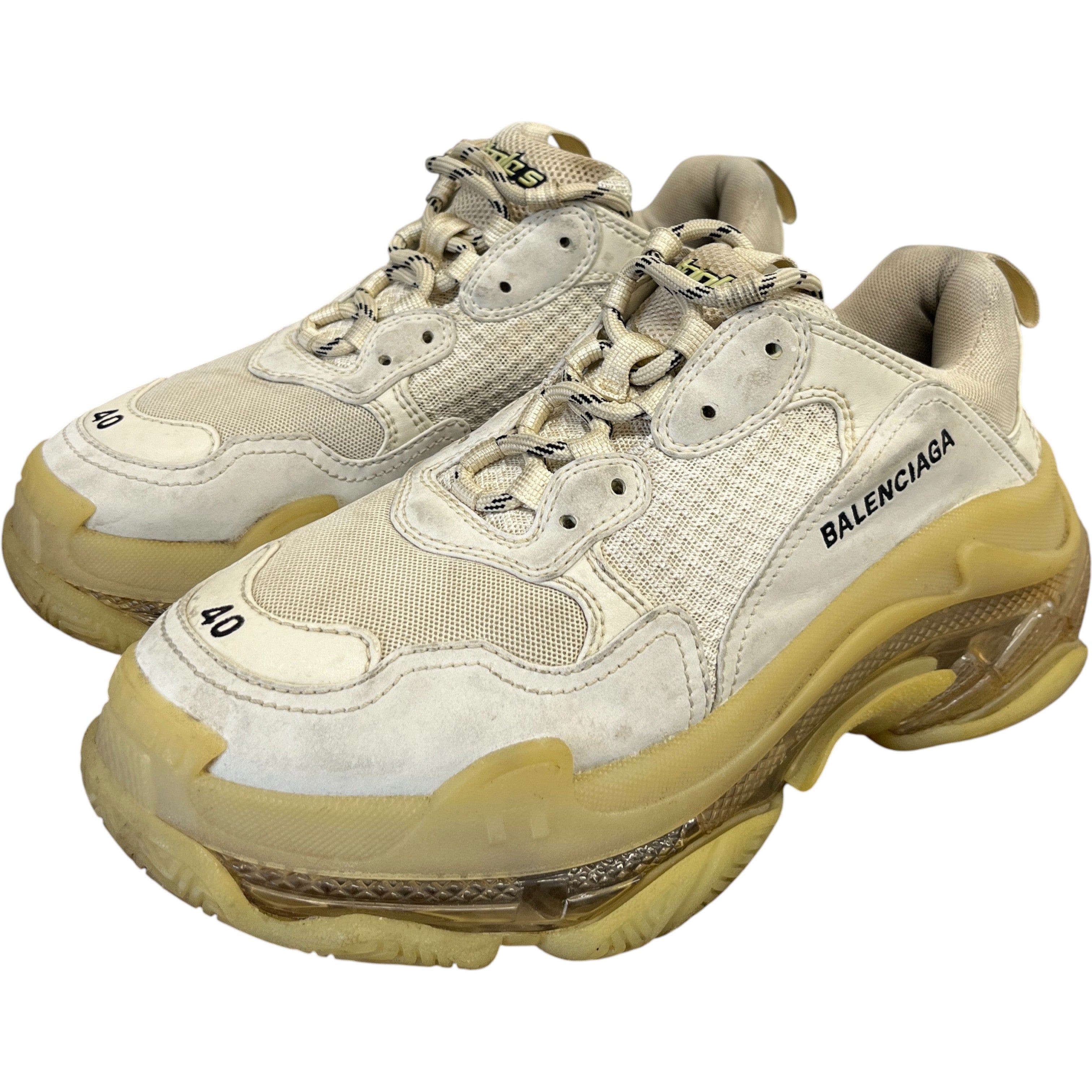 Men's Triple S Low Trainers Beige Size EU 40 / UK 6