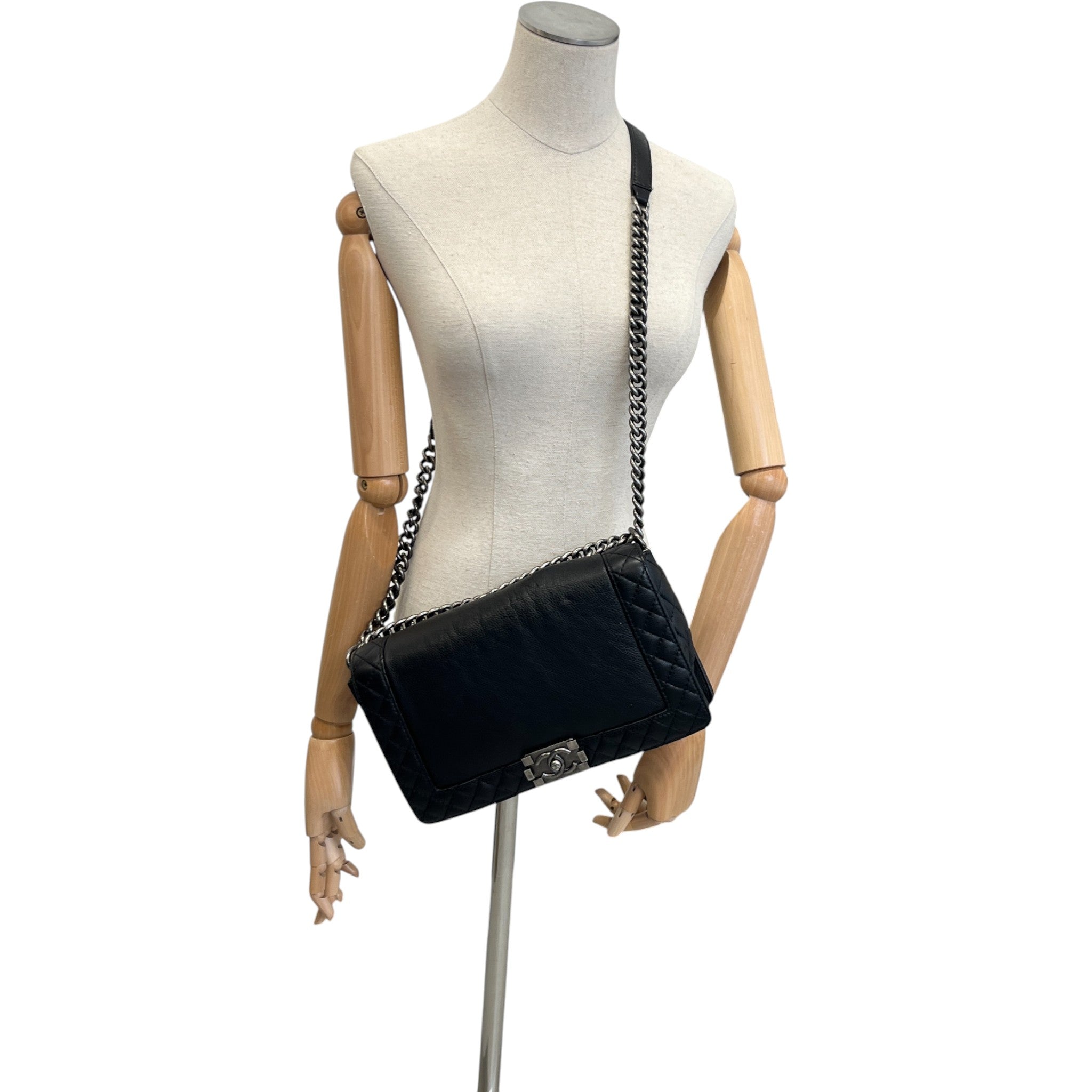 Women's Medium Boy Reverso Flap Bag Black