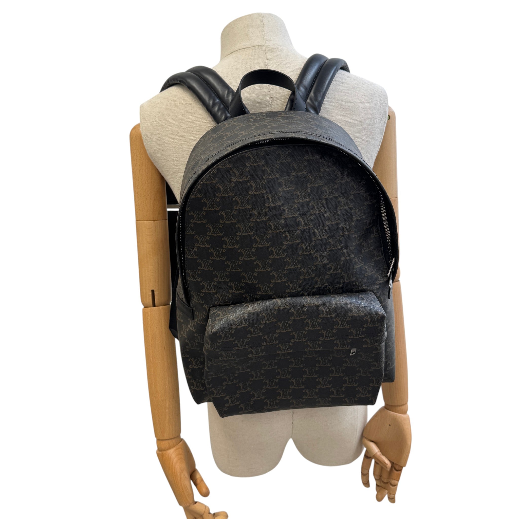 Men's Medium Triomphe Canvas Backpack Black