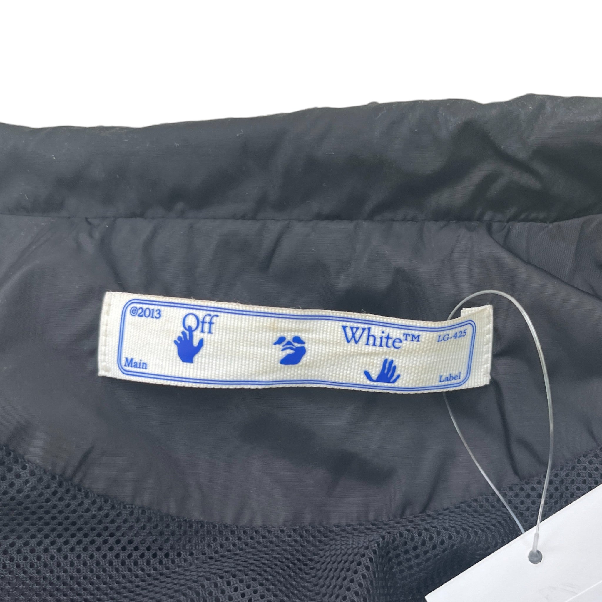 Men's Diag Nylon Windbreaker Black Size S