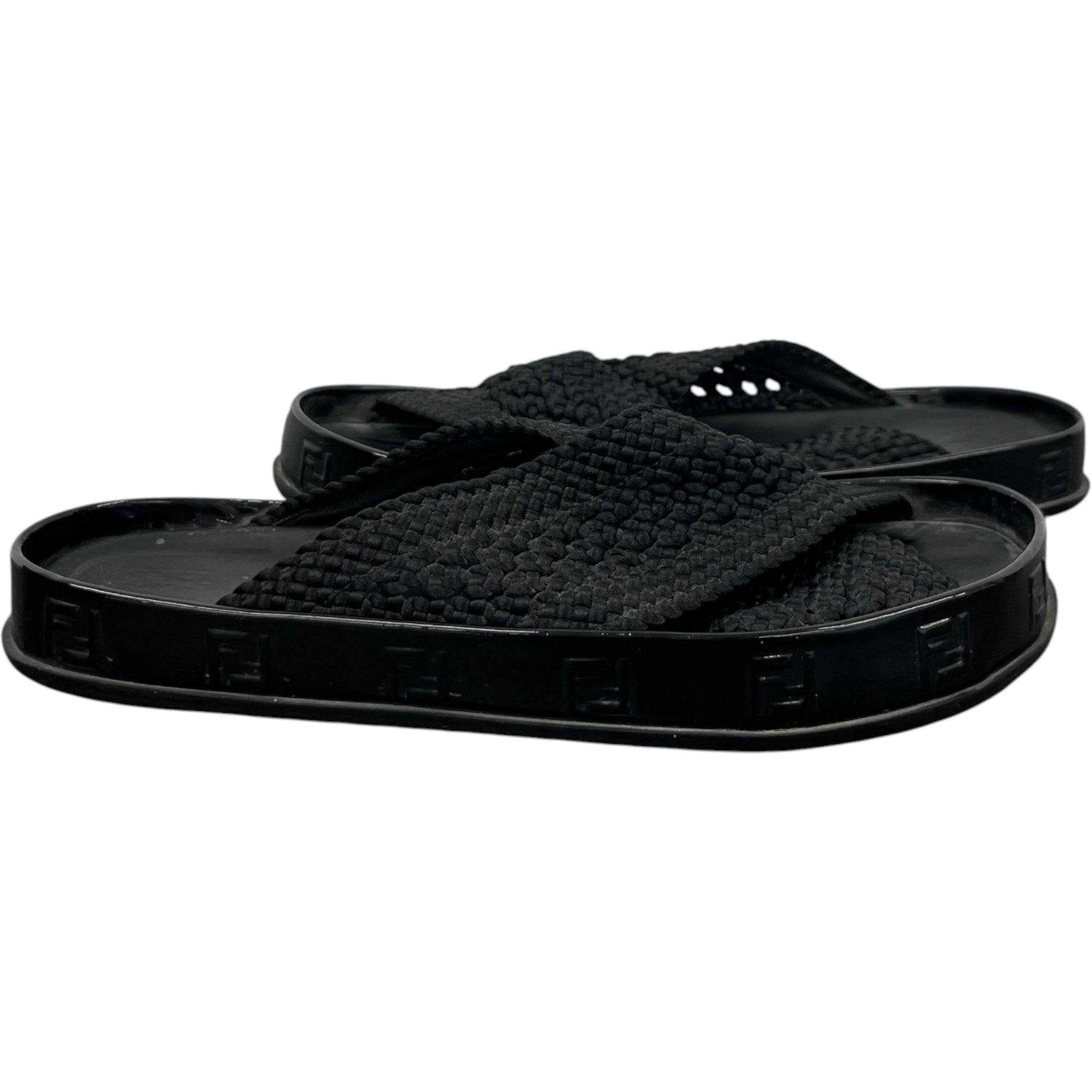 Women's Ff Rafia Sandals Black Size EU 38 / UK 5