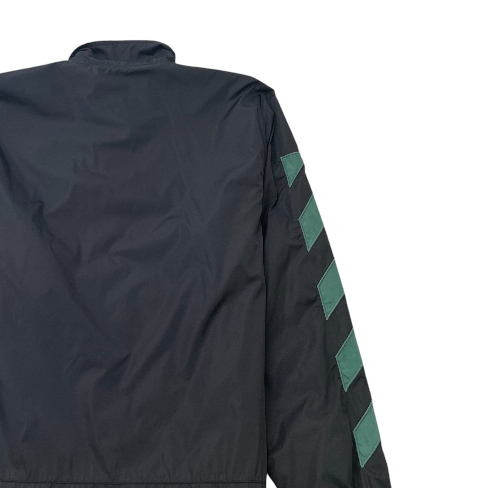 Men's Diag Nylon Windbreaker Black Size S