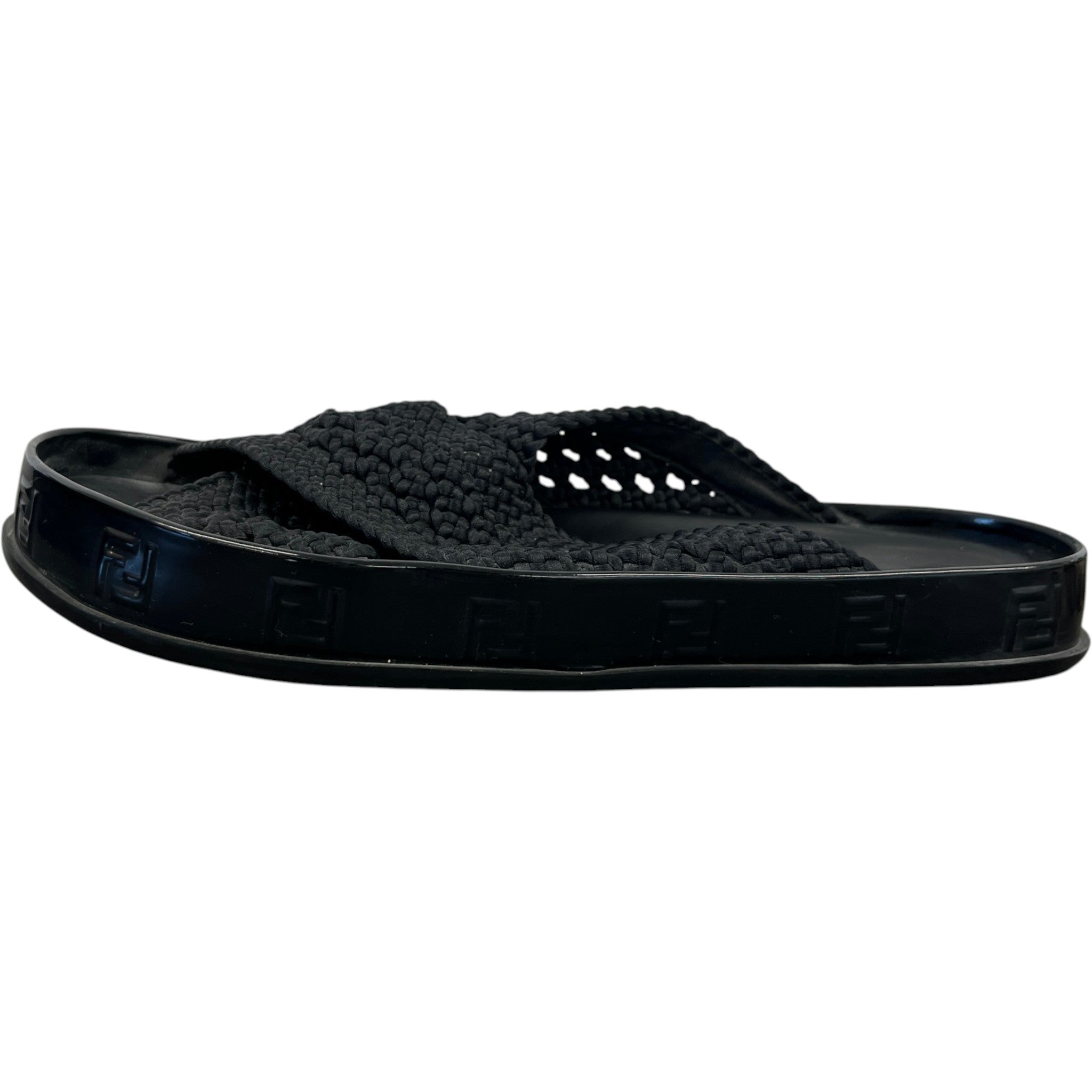 Women's Ff Rafia Sandals Black Size EU 38 / UK 5