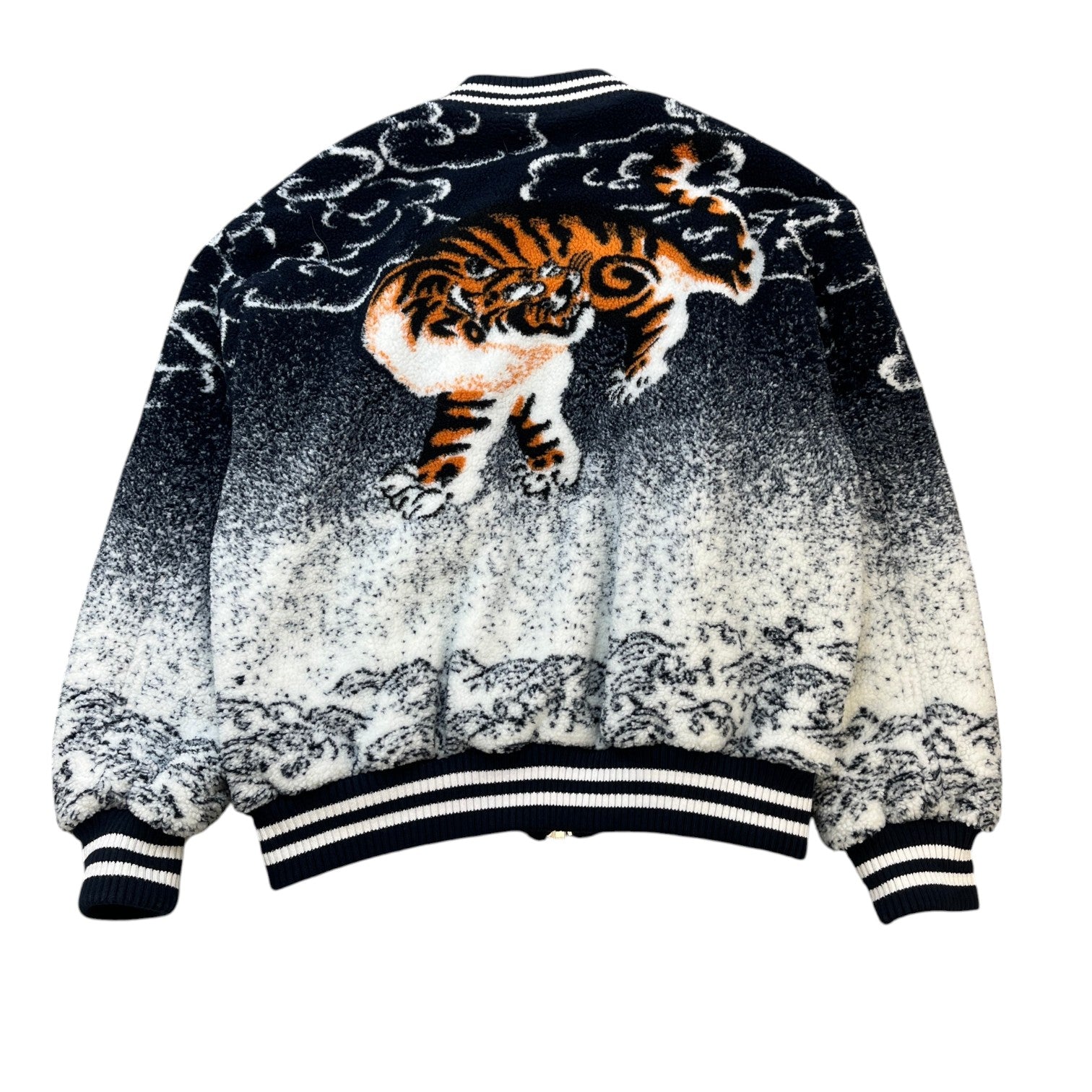 Men's Cloud Tiger Bomber Jacket Navy Size L