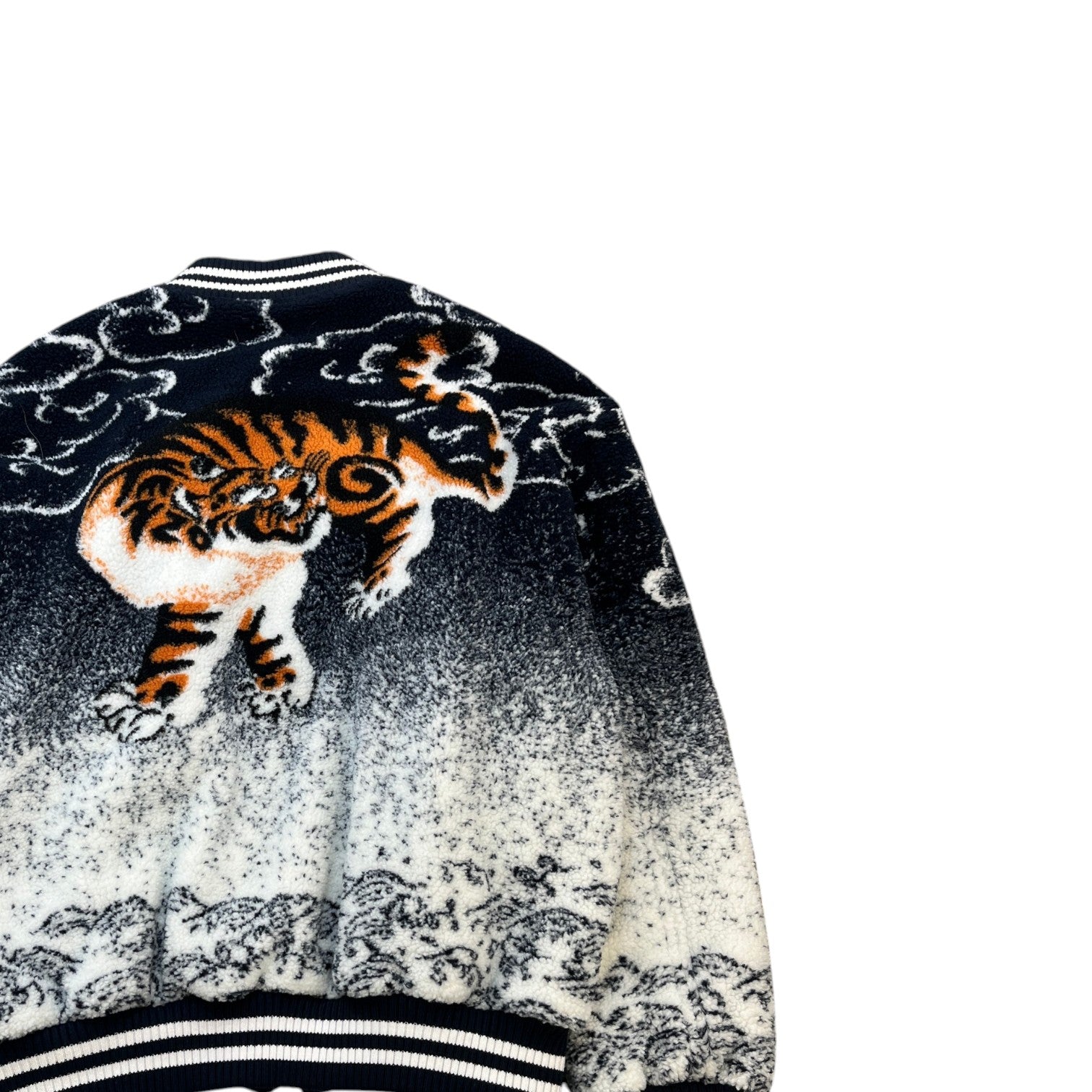 Men's Cloud Tiger Bomber Jacket Navy Size L