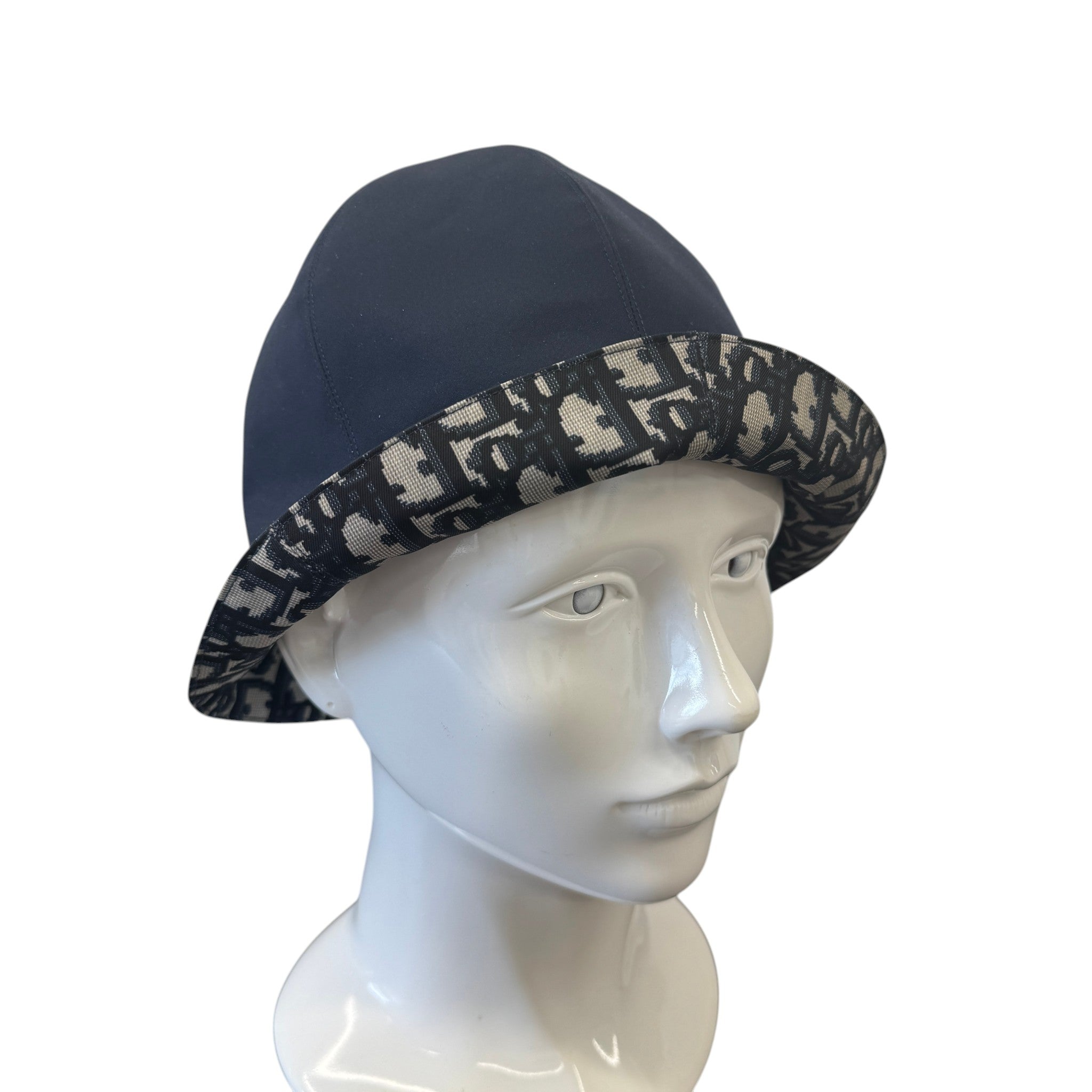 Women's Reversible Tulipe Oblique Bucket Hat Navy Size S