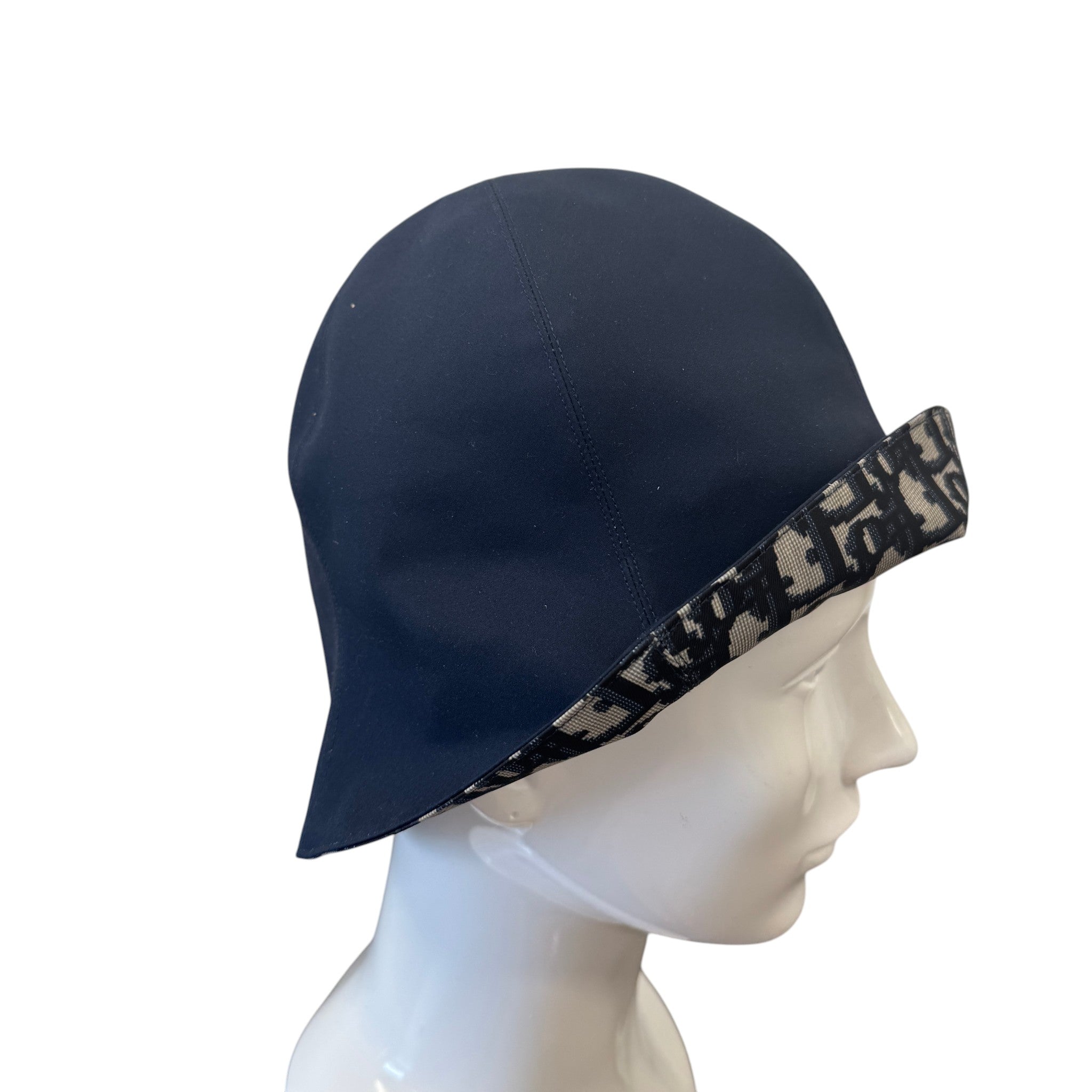 Women's Reversible Tulipe Oblique Bucket Hat Navy Size S