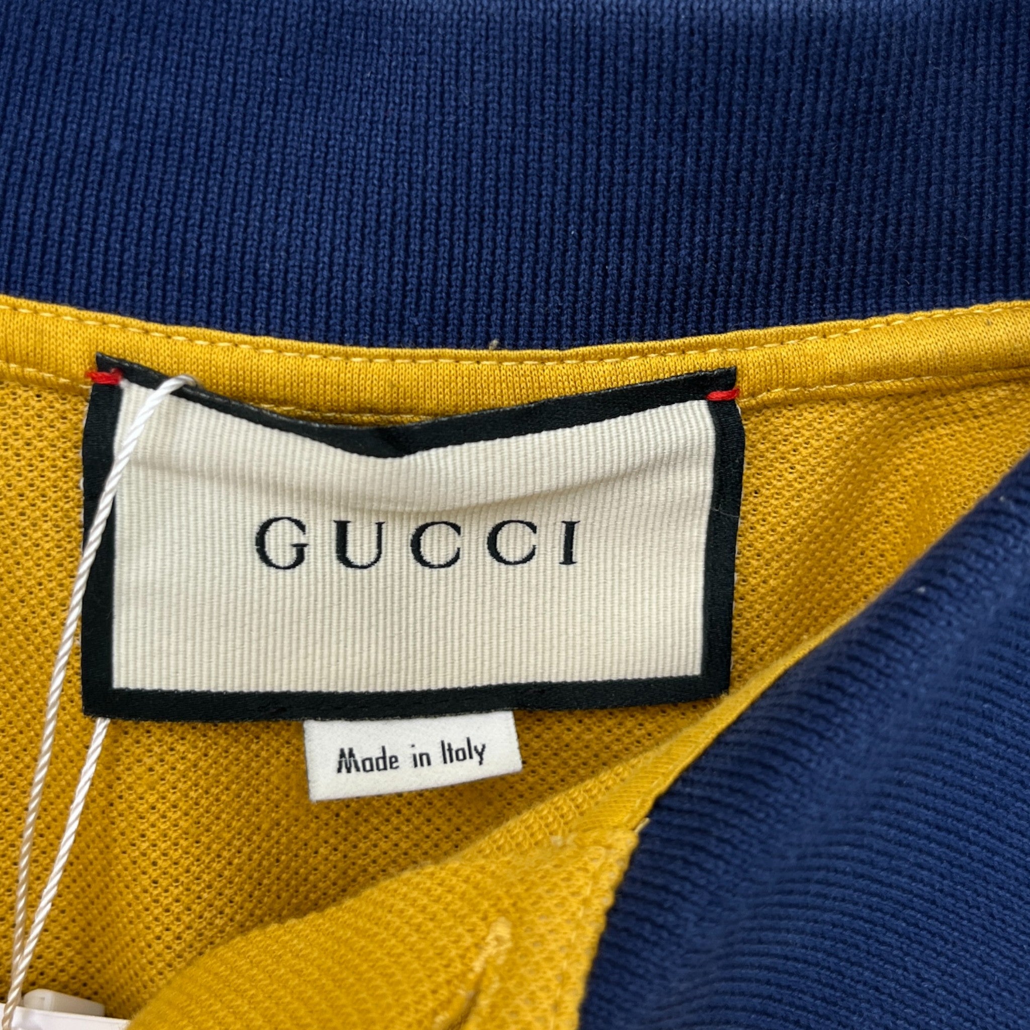 Men's Gg Stripe Polo Shirt Yellow Size XL