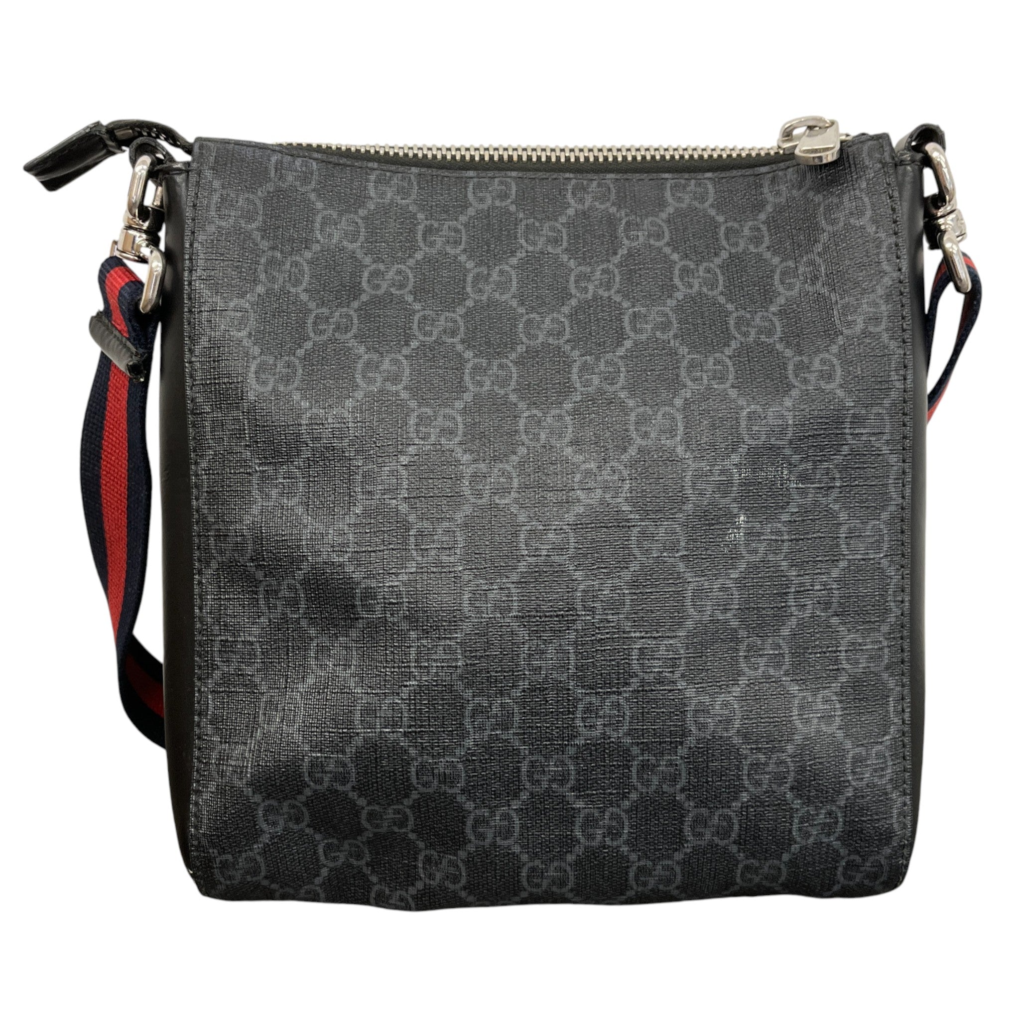 Men's Gg Supreme Small Messenger Bag Black