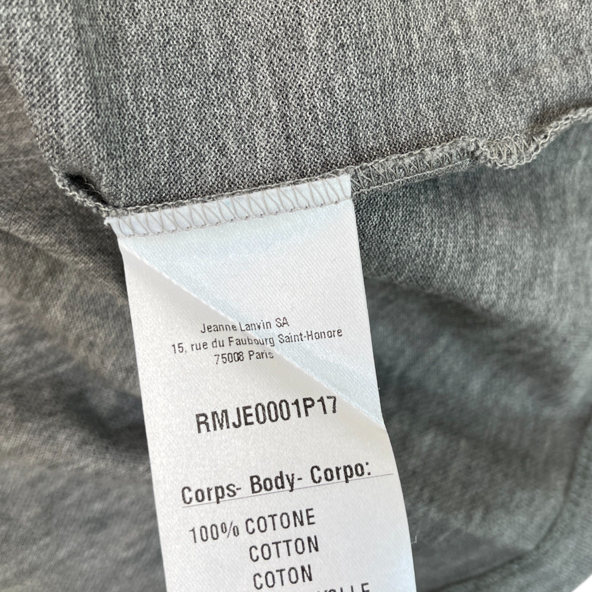 Men's Embroidered Logo Polo Shirt Grey Size XXL