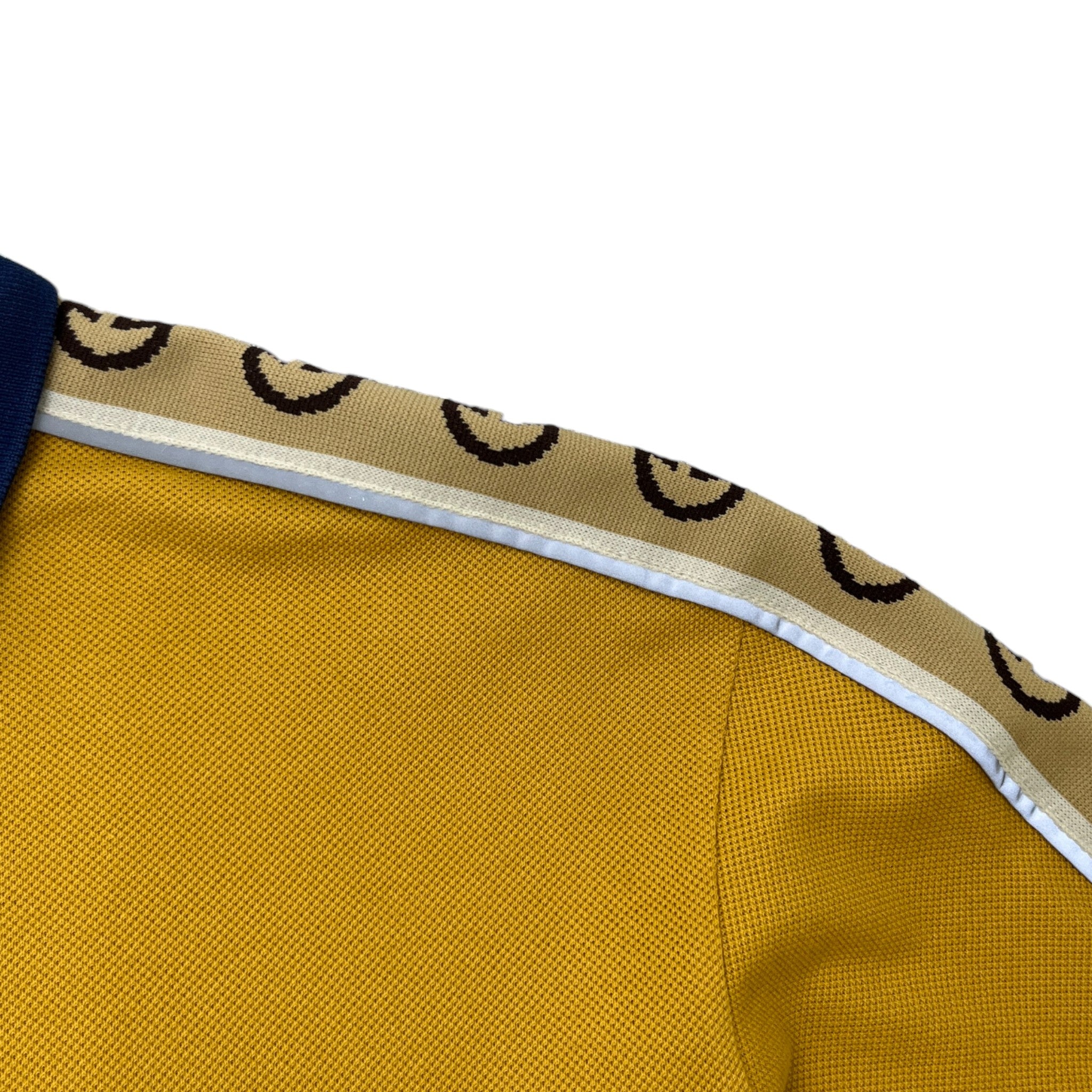 Men's Gg Stripe Polo Shirt Yellow Size XL